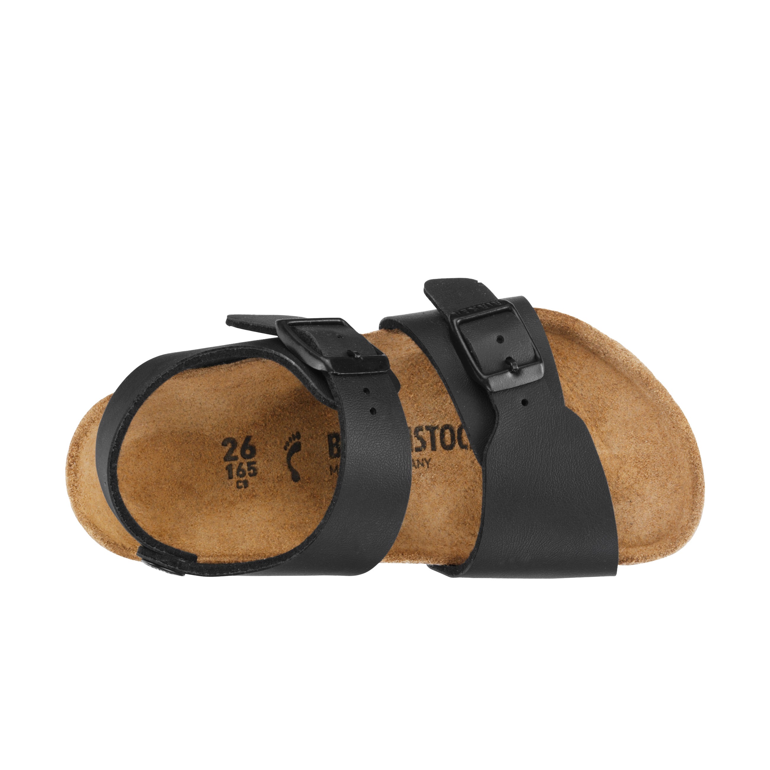 Birkenstock New York Kids Black Birko-Flor top view