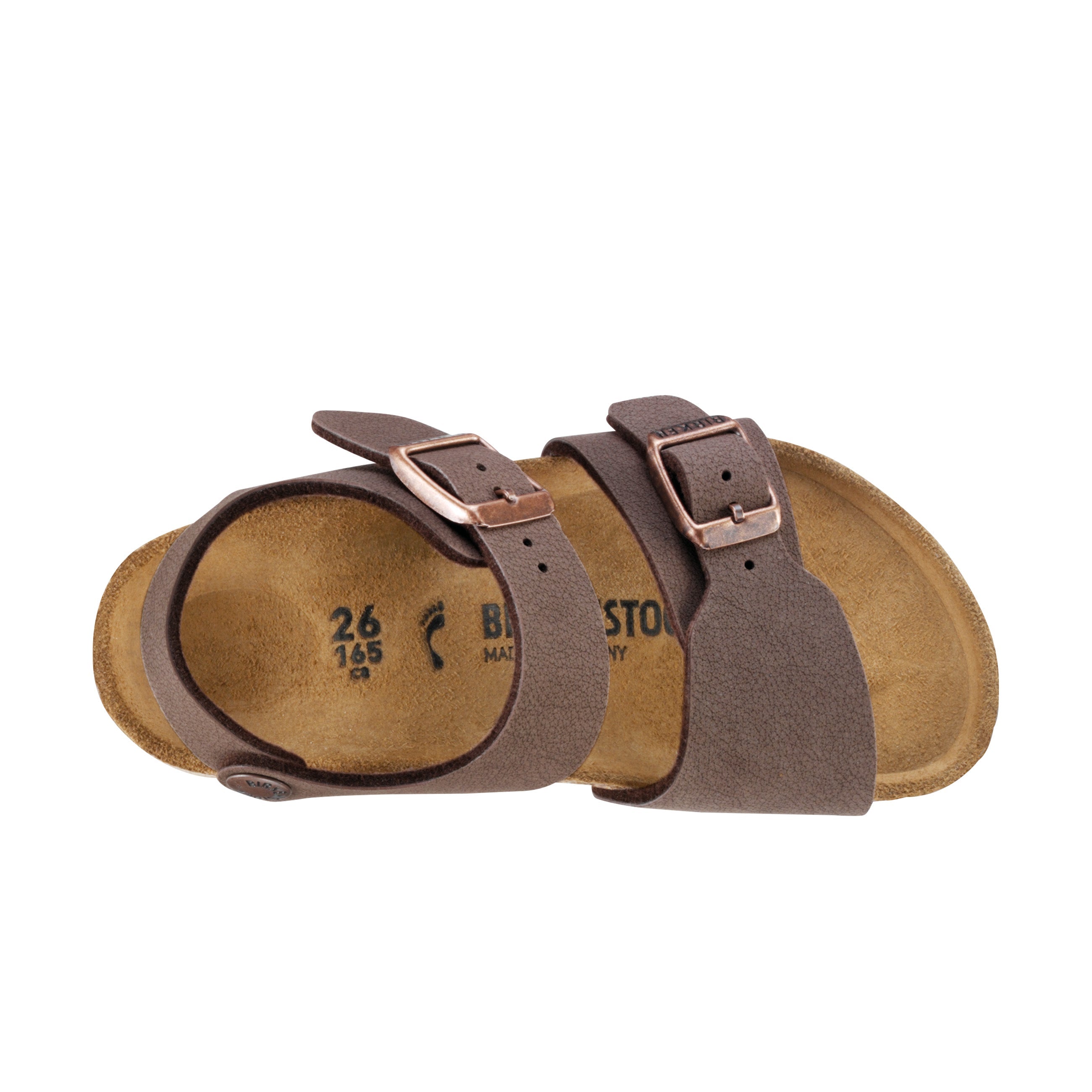 Birkenstock New York Kids Mocca BirkiBuc top view