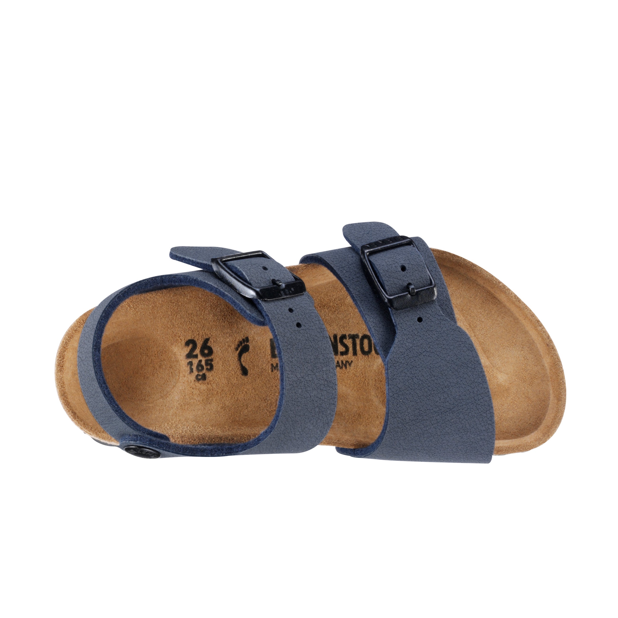 Birkenstock New York Kids Navy BirkiBuc top view