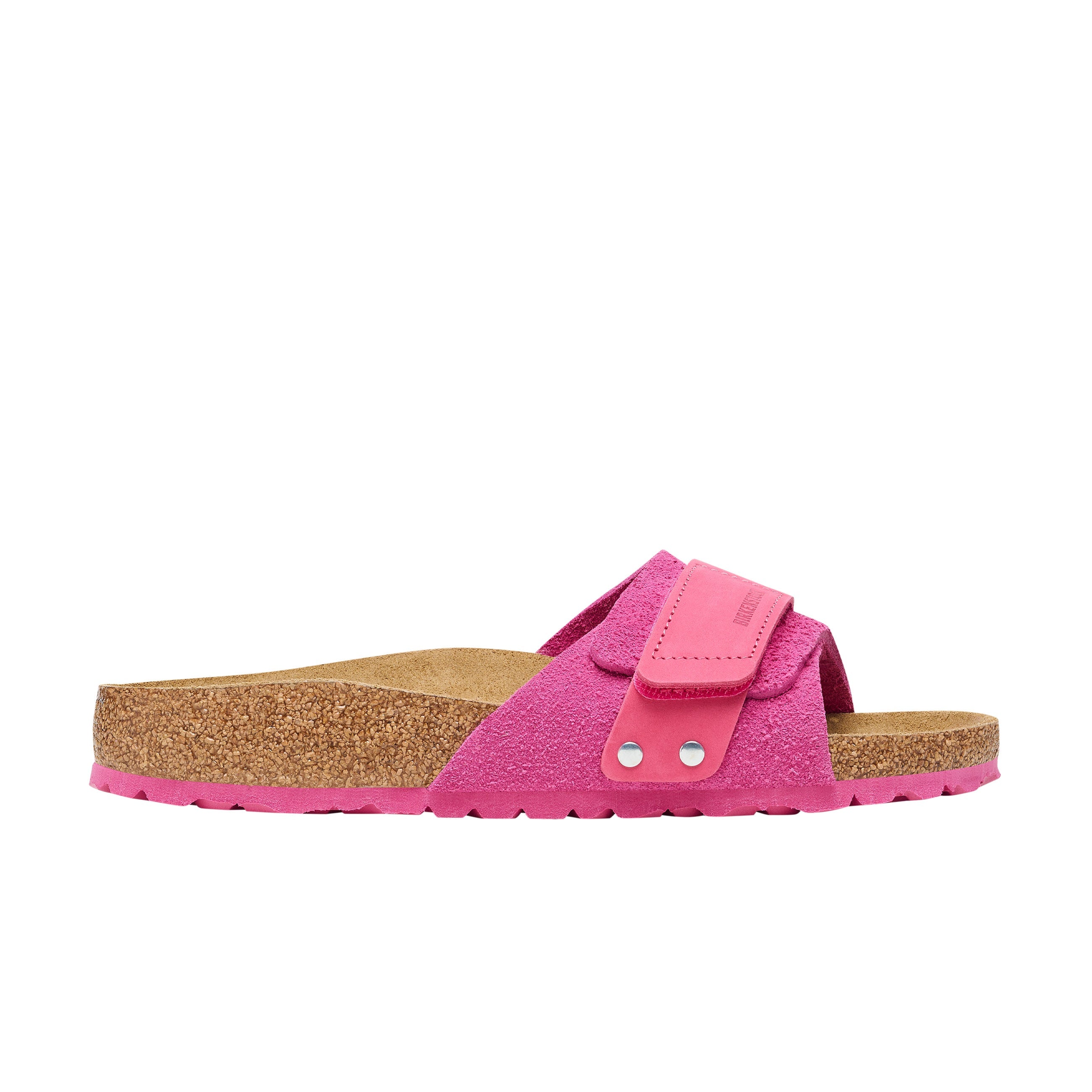 Birkenstock Oita Fuchsia Tulip Nubuck/Suede Leather side view