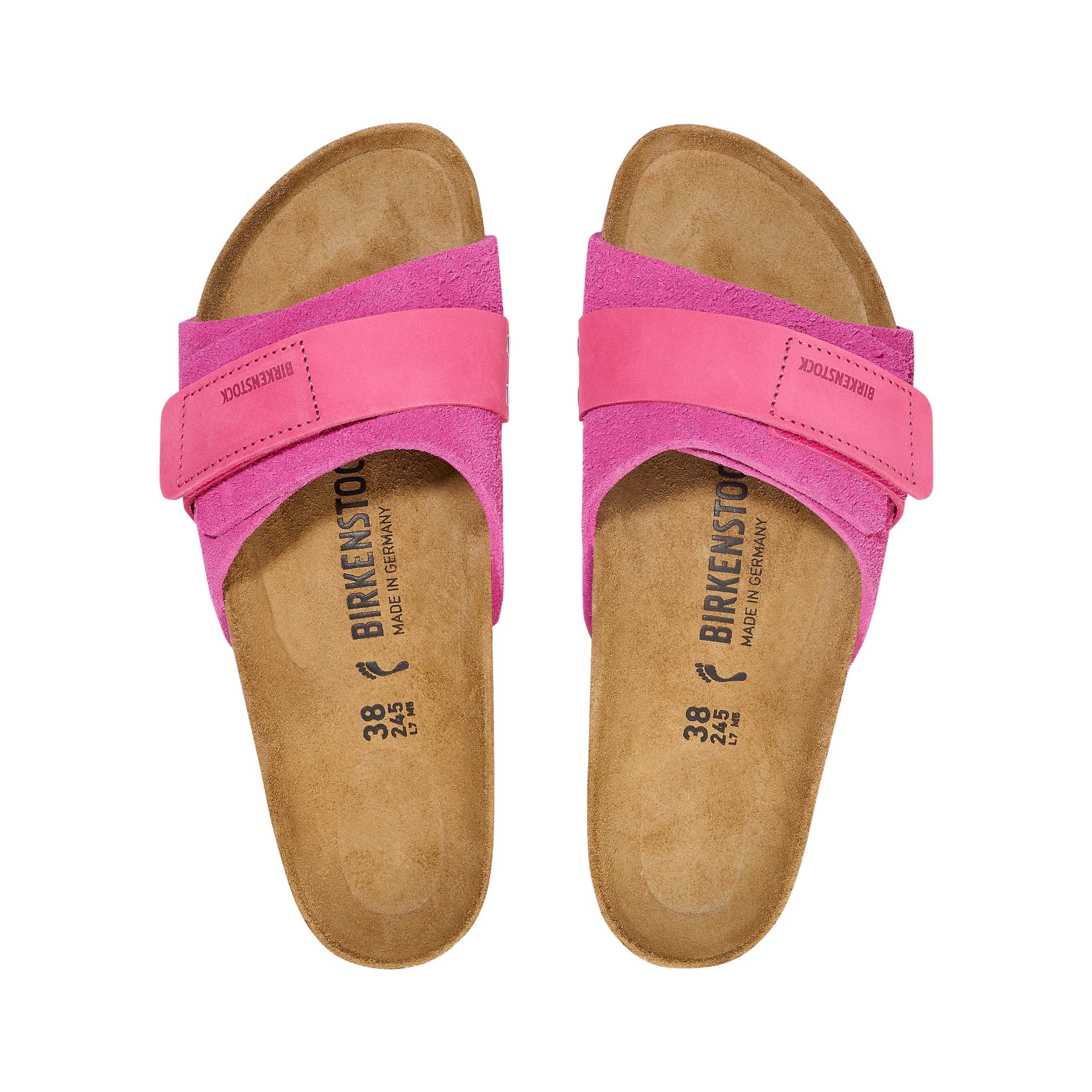 Birkenstock Oita Fuchsia Tulip Nubuck/Suede Leather top view