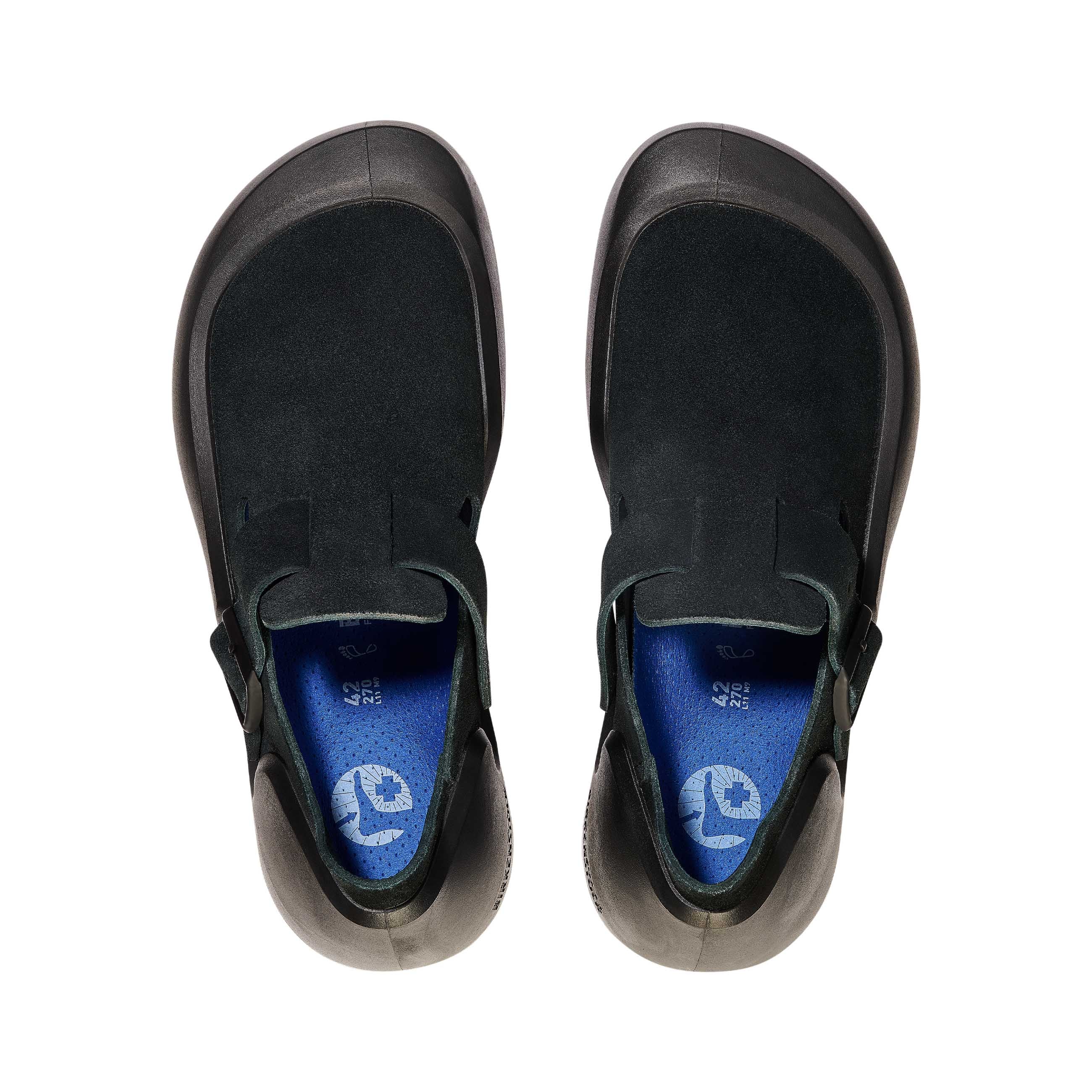 Birkenstock Reykjavik Black Nubuck Leather top view