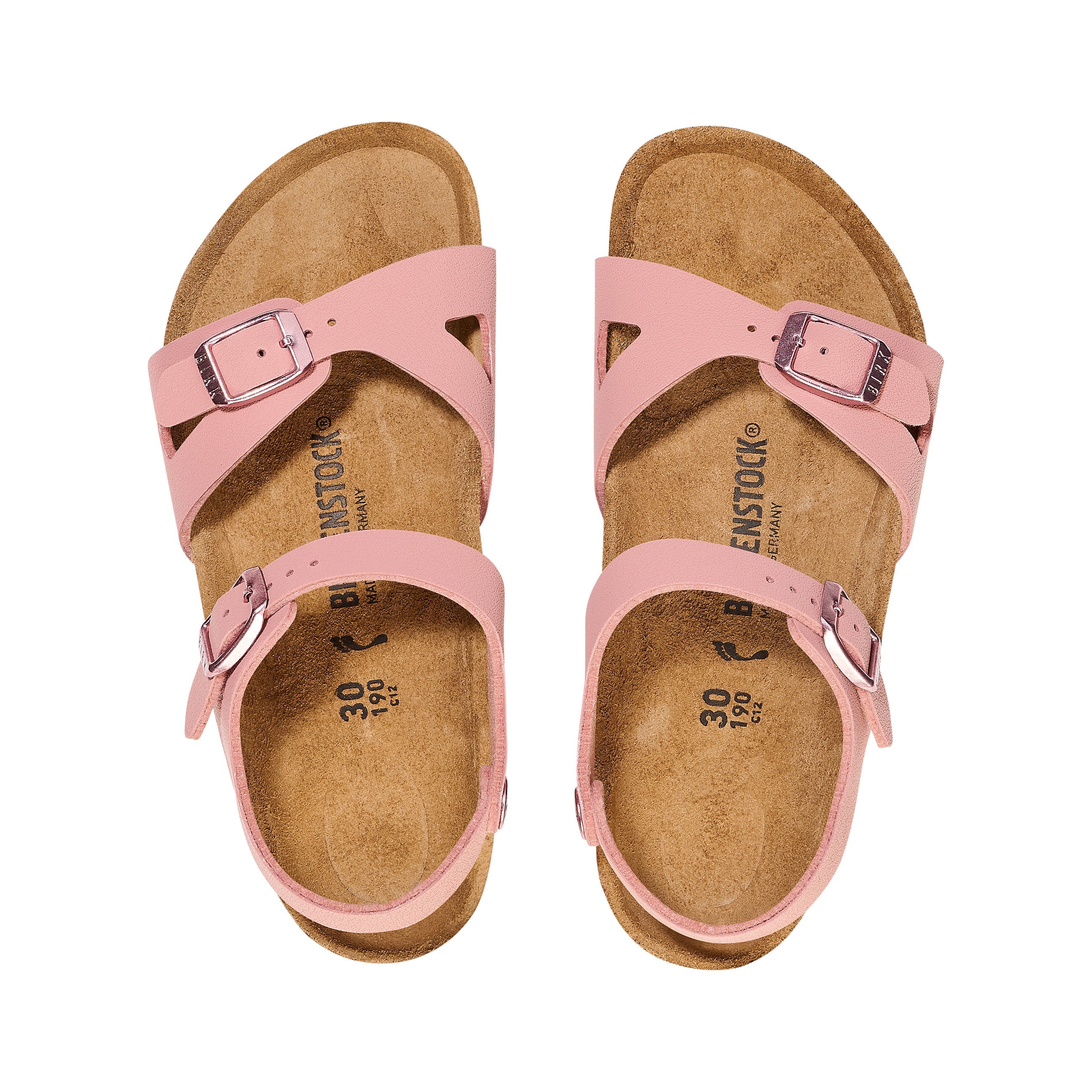 Birkenstock Rio Kids BirkiBuc Pink Clay top view