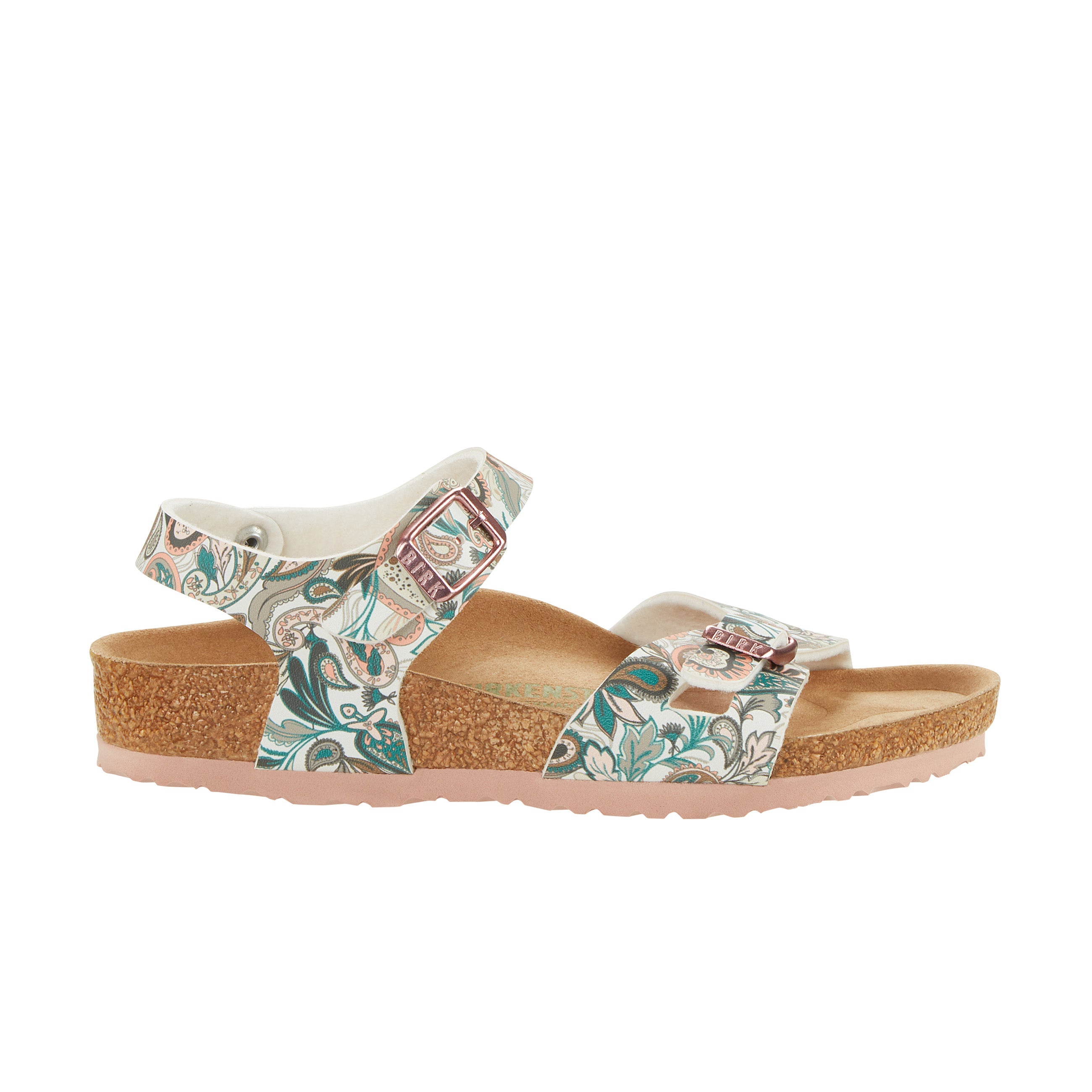 Birkenstock Rio Kids Vegan Paisley Light Rose Birko-Flor side view