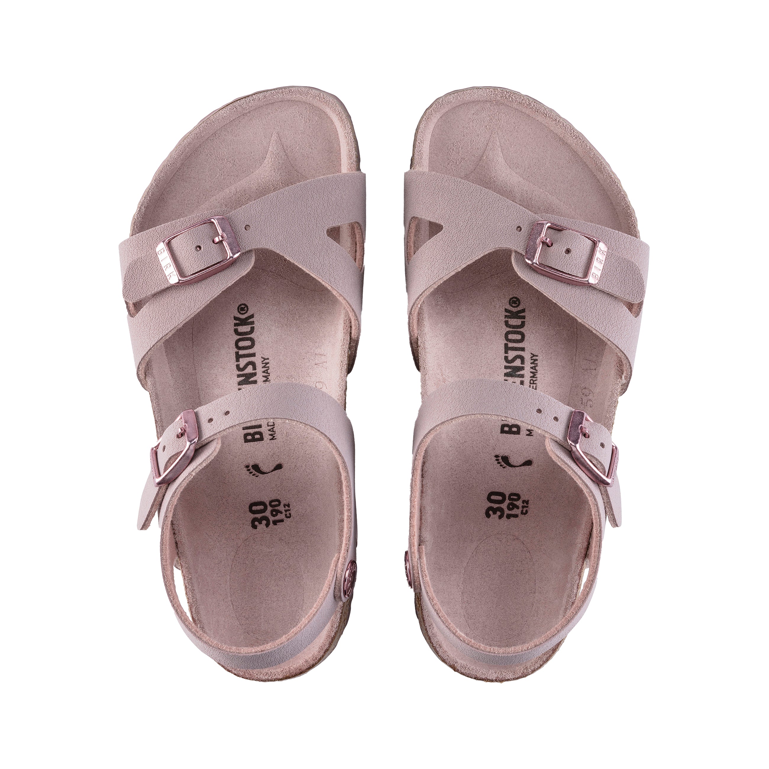 Birkenstock Rio Kids Lavender BirkiBuc top view