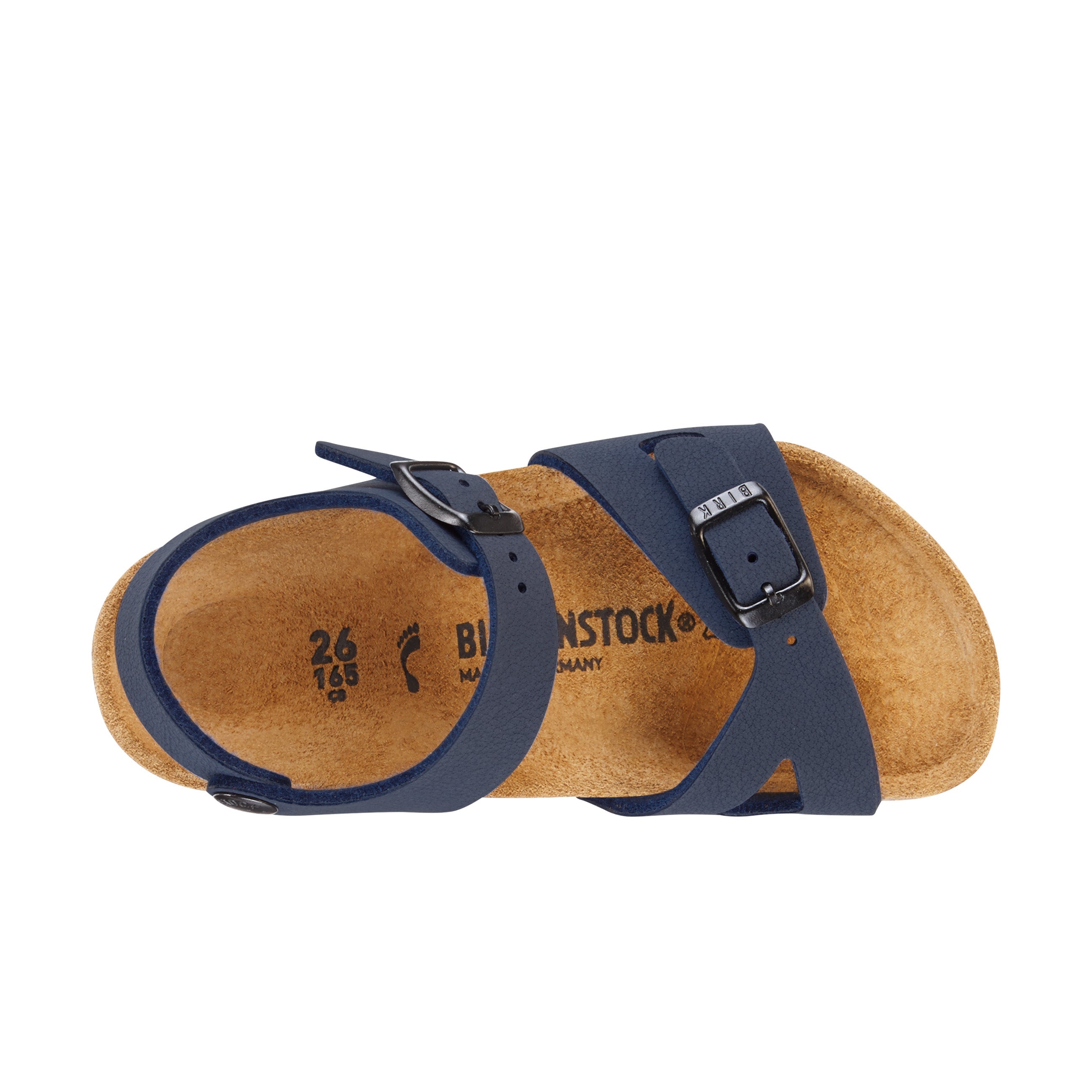 Birkenstock Rio Kids Navy BirkiBuc top view