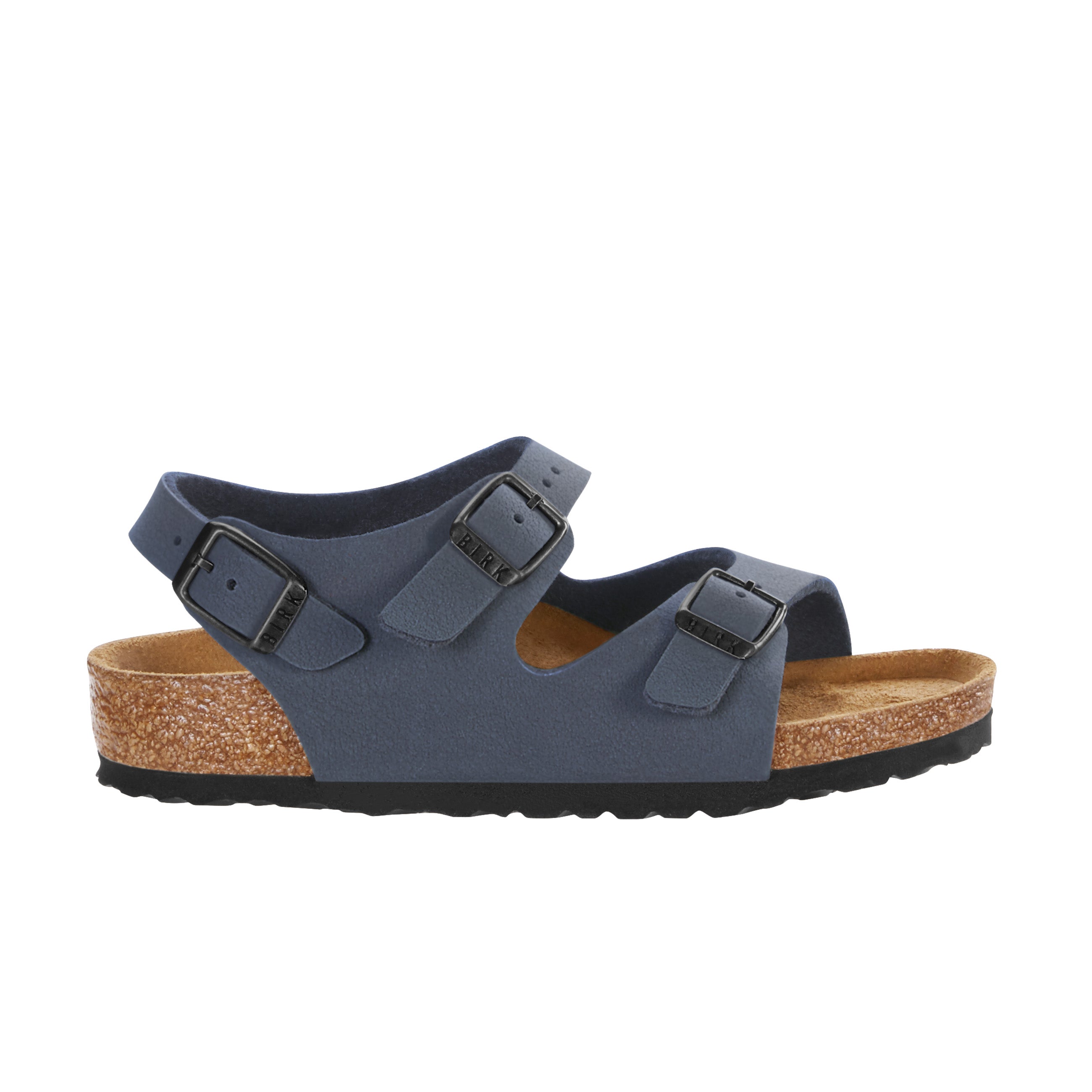 Birkenstock Roma Kids Navy BirkiBuc side view