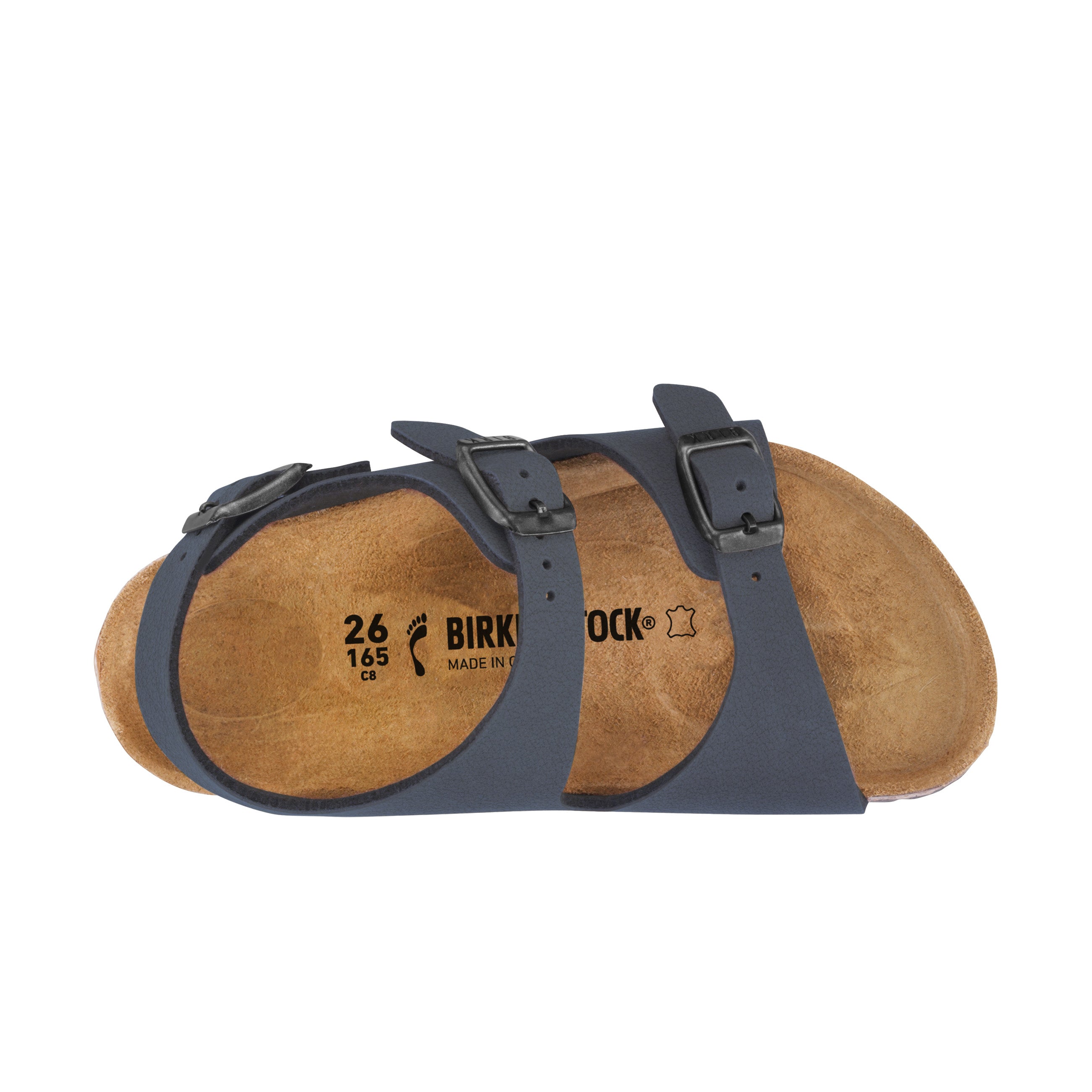 Birkenstock Roma Kids Navy BirkiBuc top view