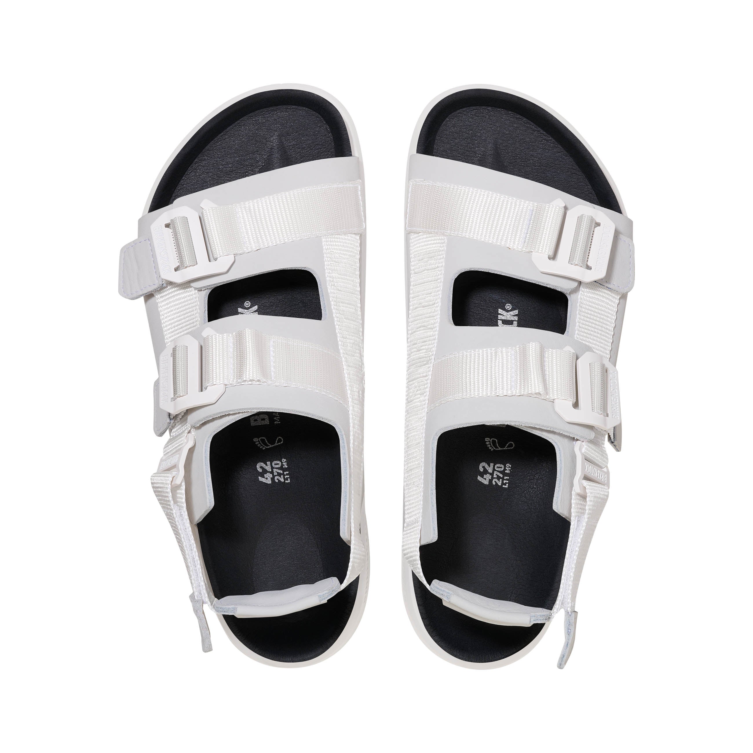 Birkenstock Shinjuku Antique White Natural Leather/Textile top view