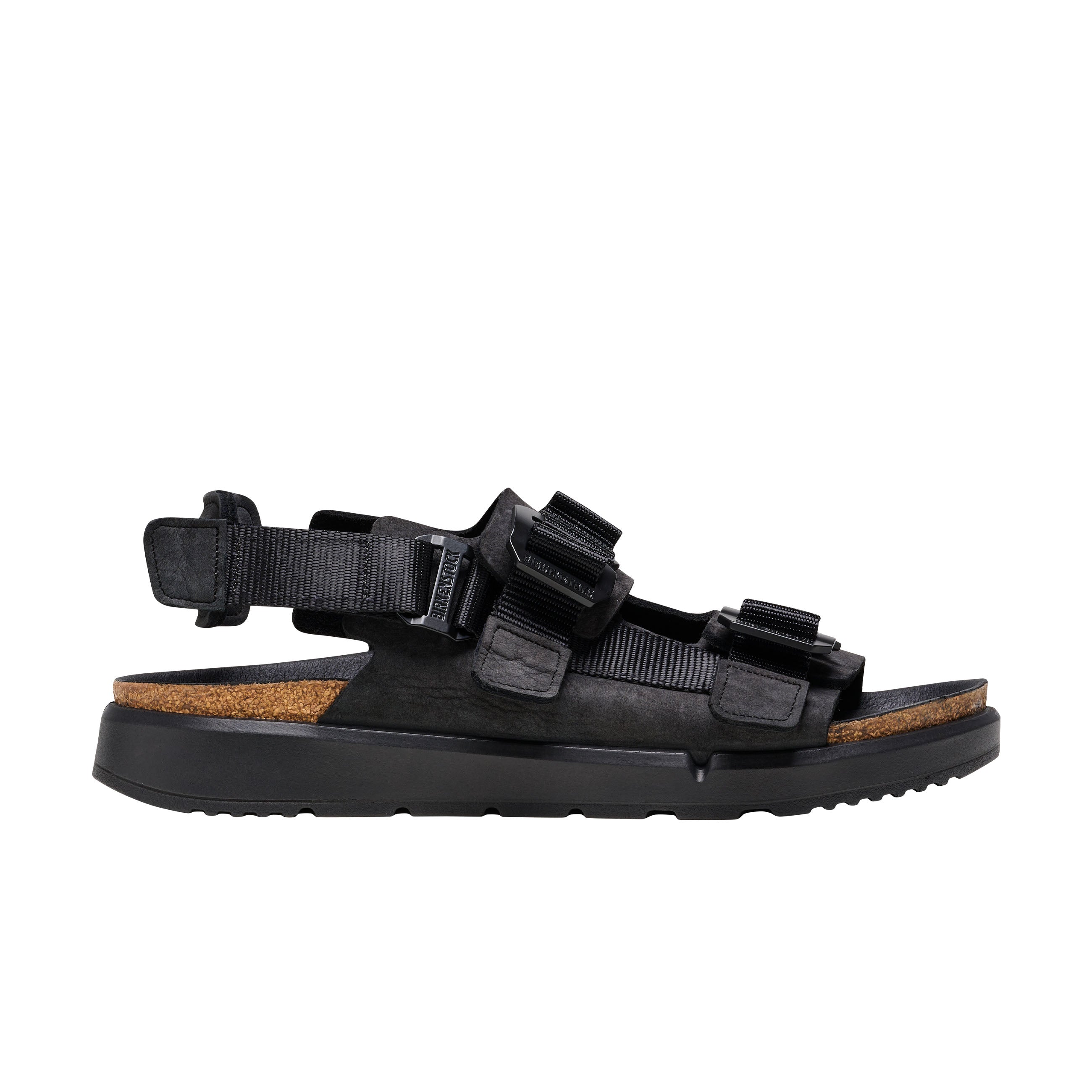 Birkenstock Shinjuku Black Natural Leather/Textile side view