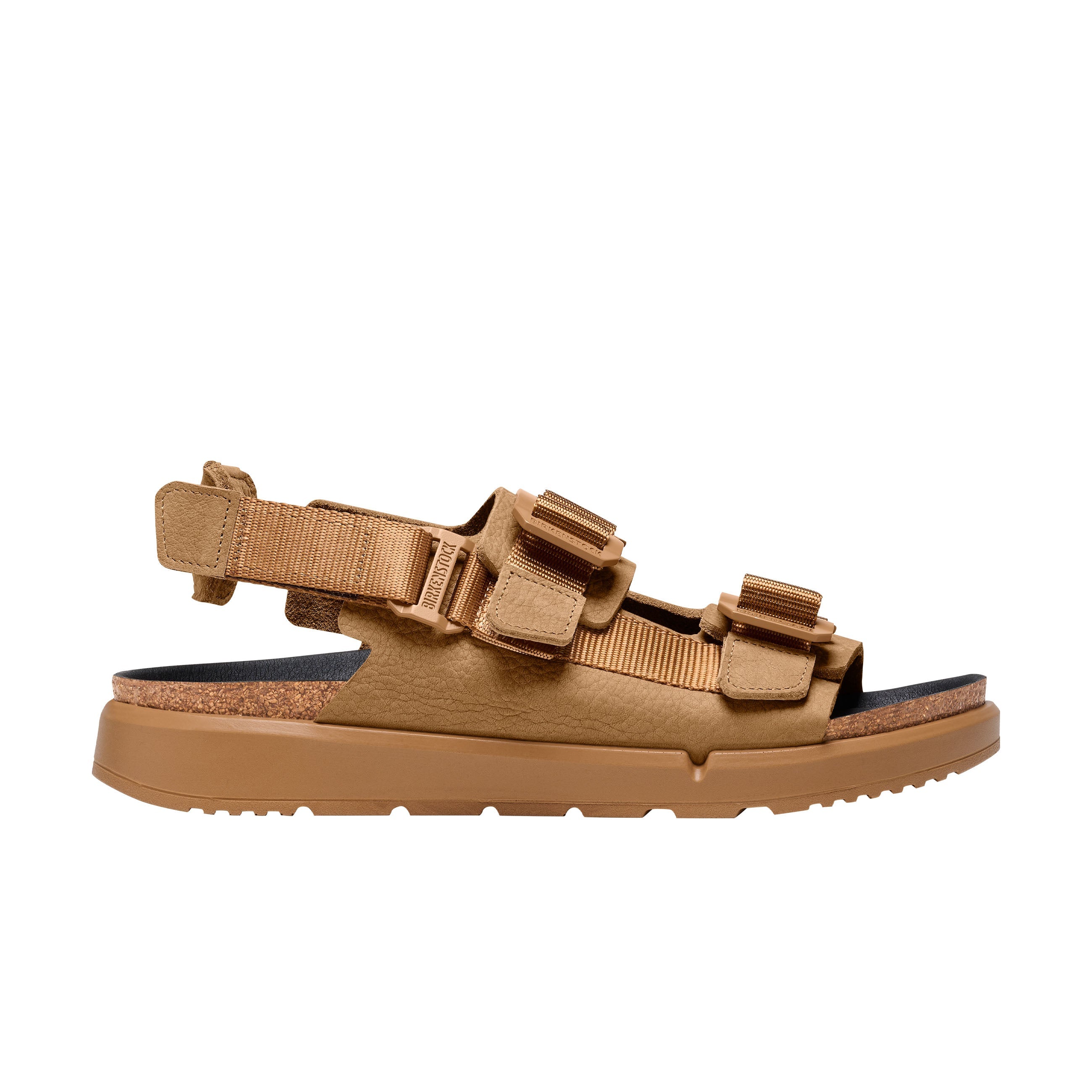 Birkenstock Shinjuku Cork Brown Natural Leather/Textile side view