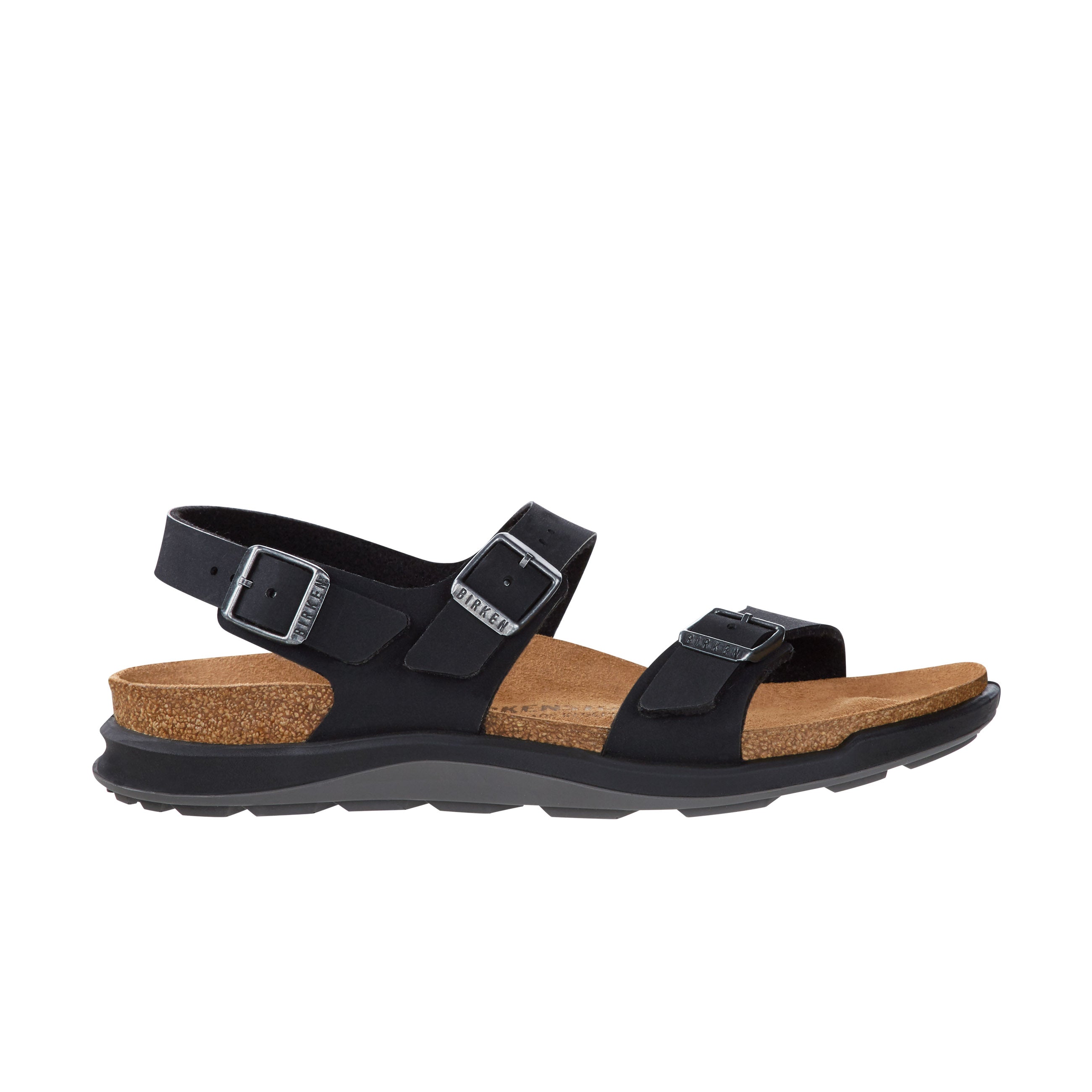 Birkenstock Sonora Cross Town Black BirkiBuc side view