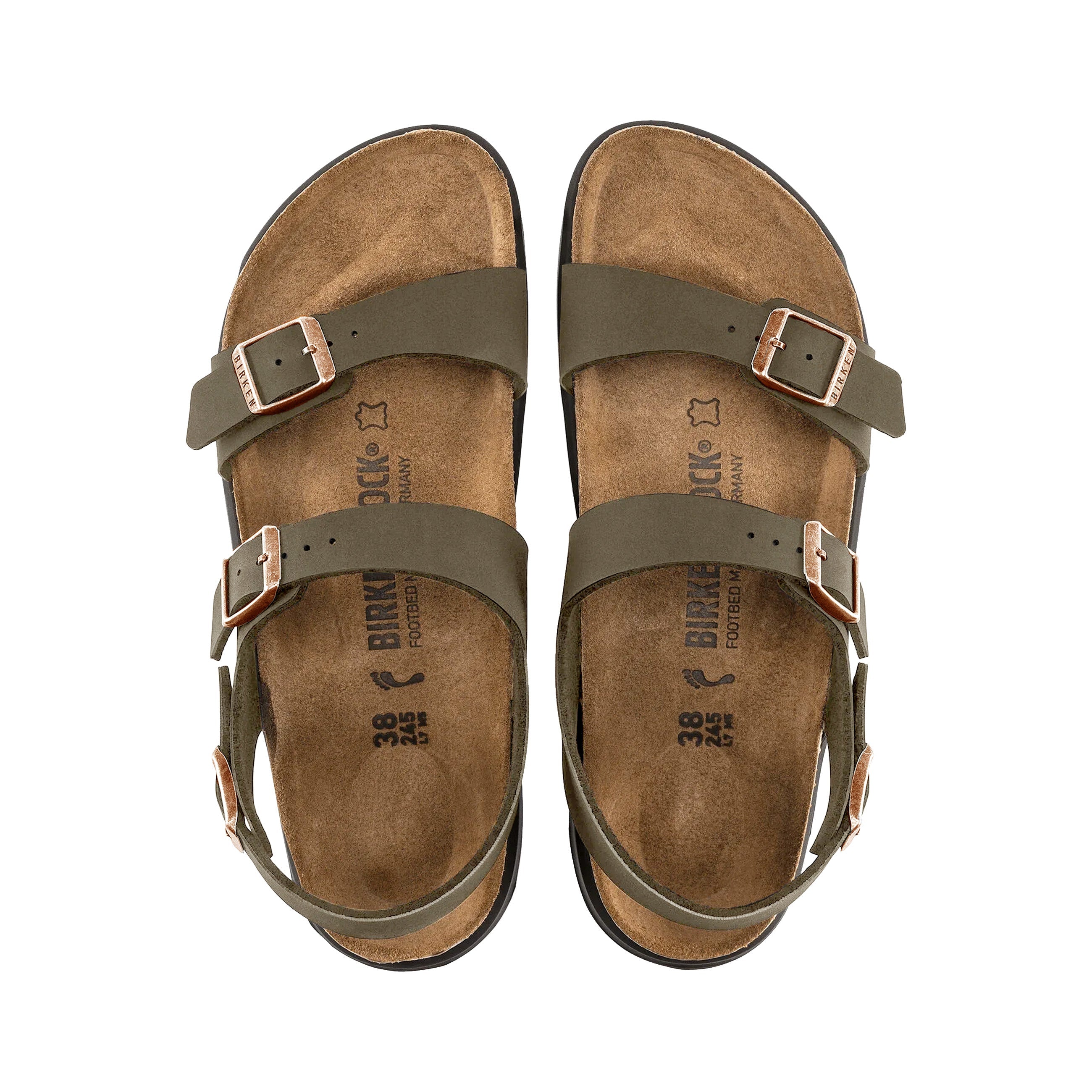 Birkenstock Sonora Cross Town Mocha BirkiBuc top view