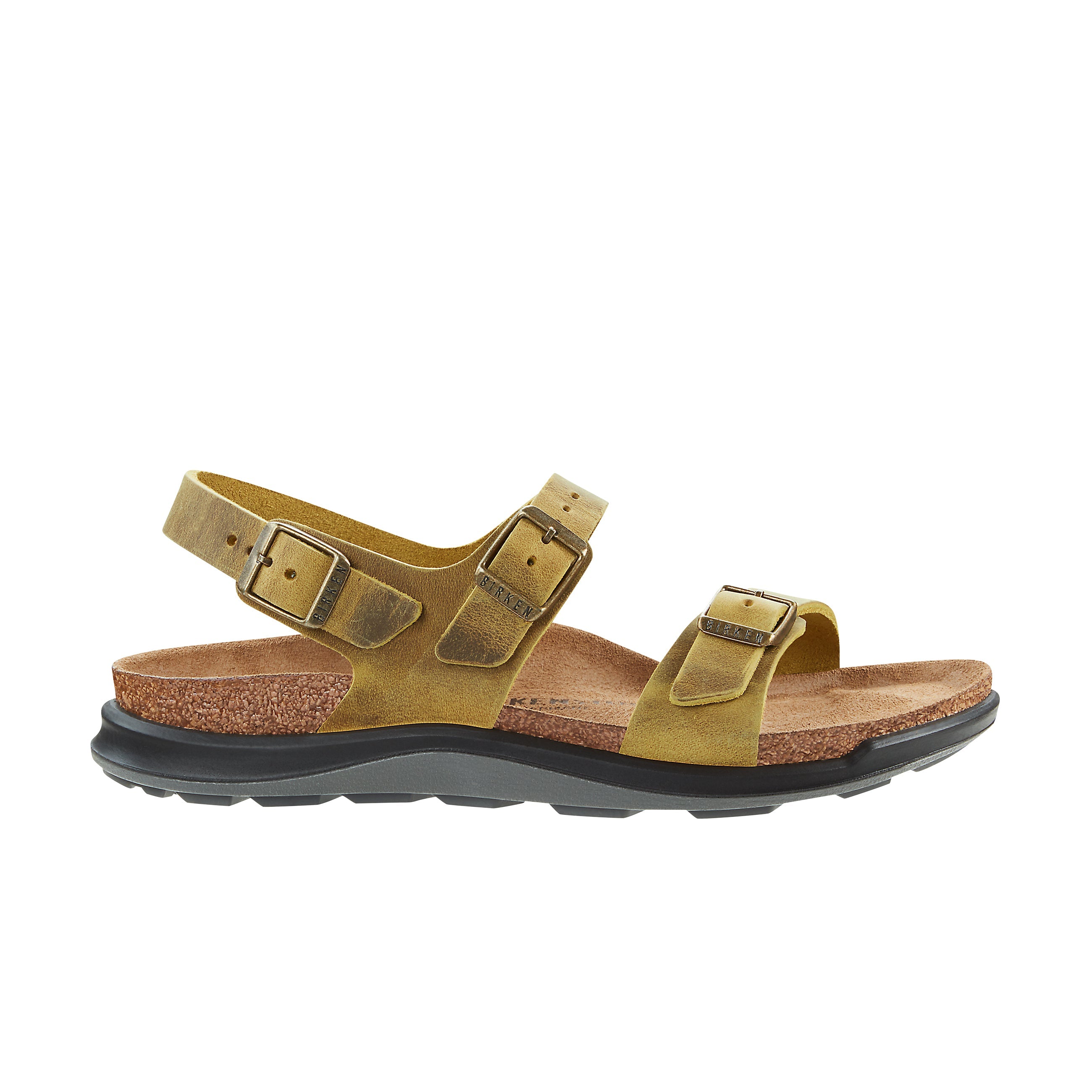 Birkenstock Sonora Cross Town Ochre Waxy Leather side view