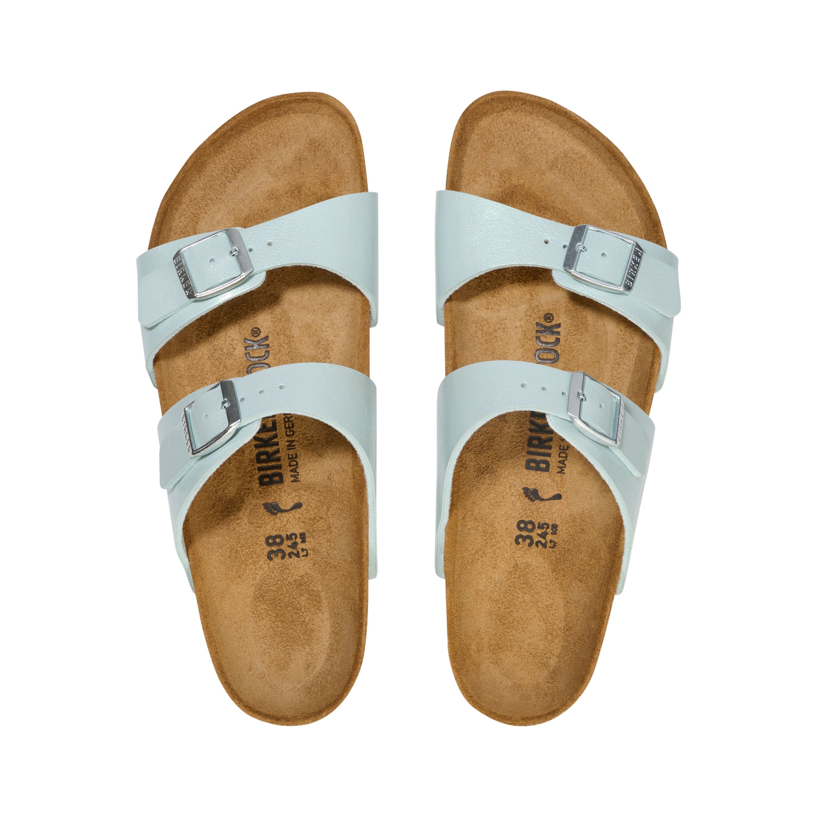 Birkenstock Sydney Graceful Surf Green Birko-Flor top view