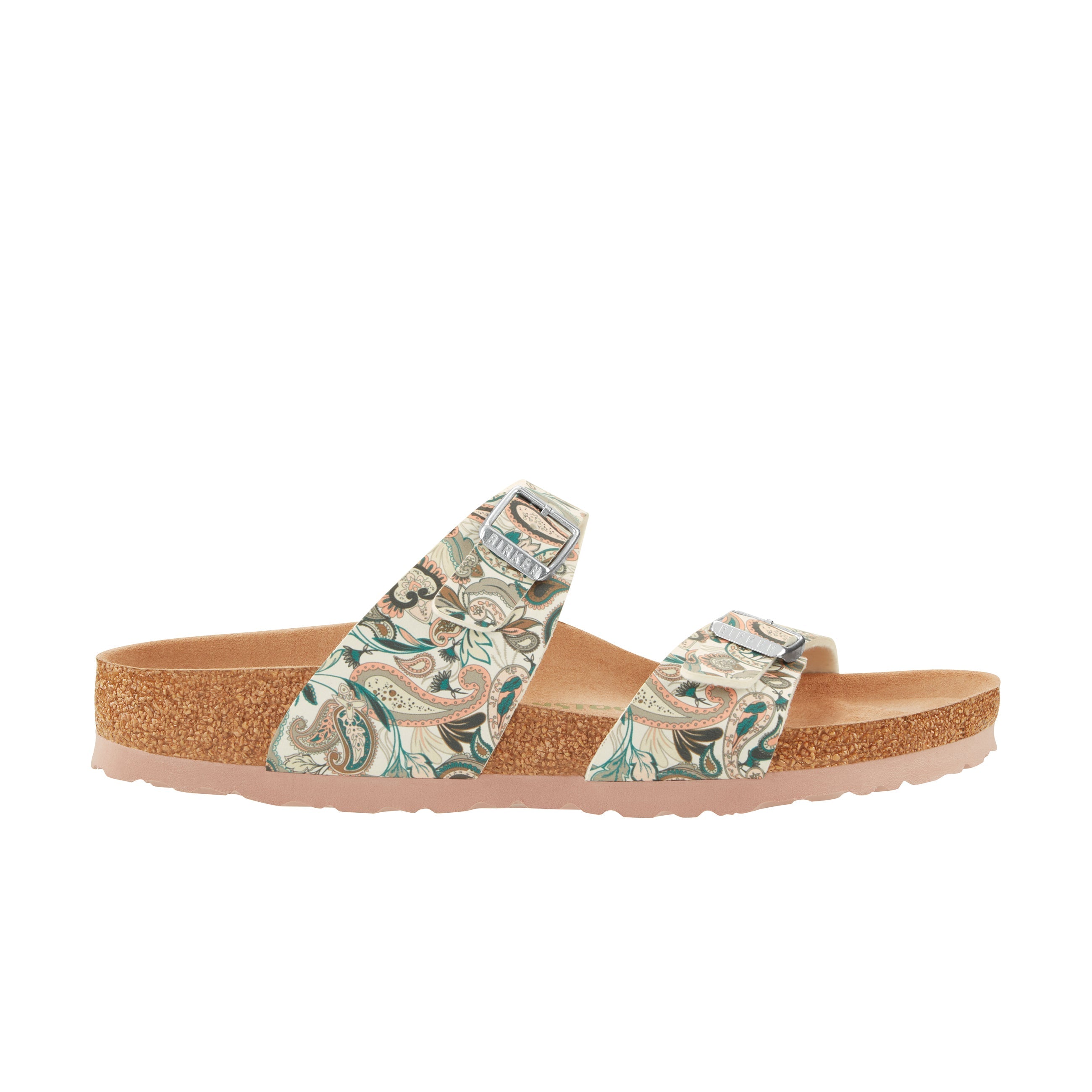 Birkenstock Sydney Vegan Paisley Light Rose Birko-Flor side view