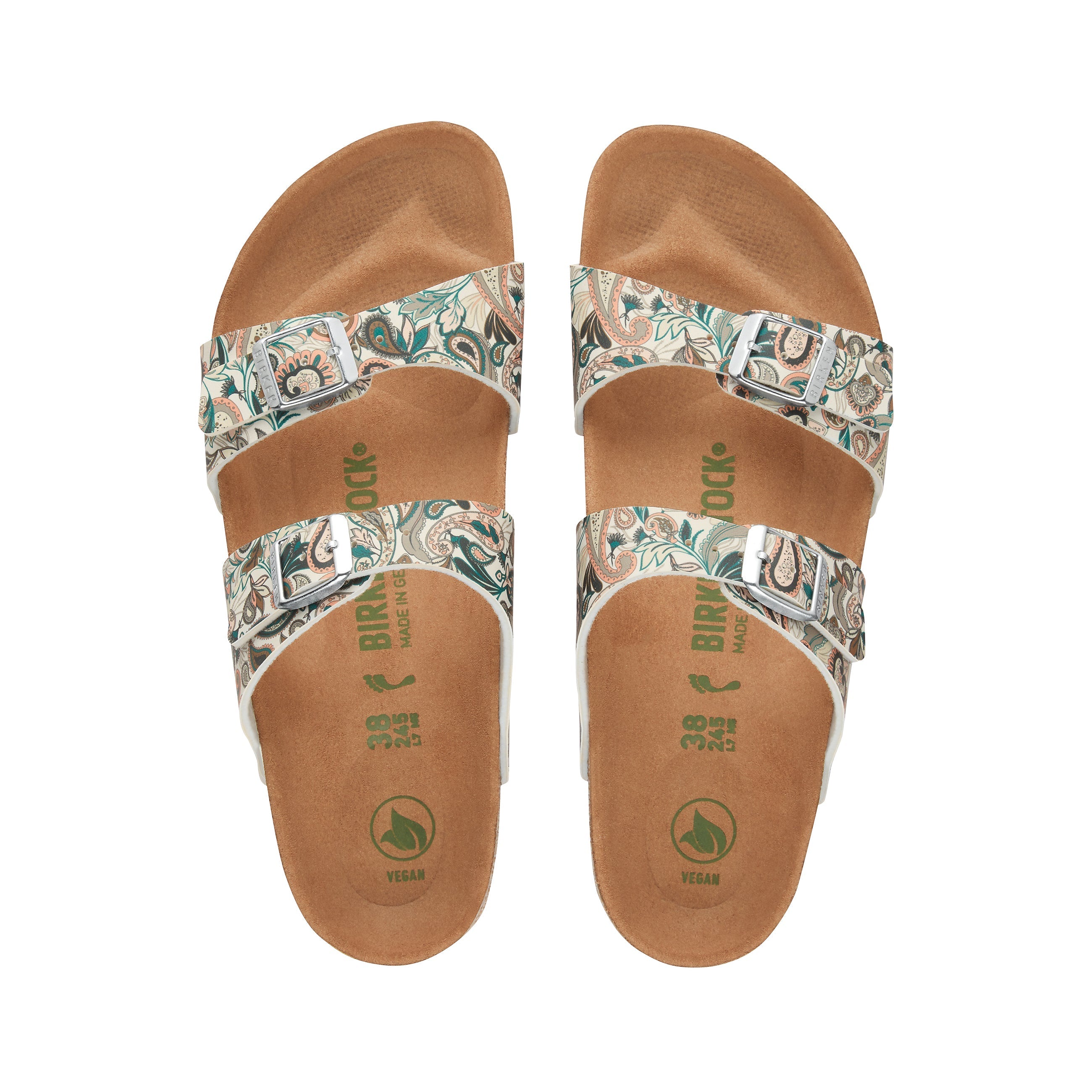 Birkenstock Sydney Vegan Paisley Light Rose Birko-Flor top view