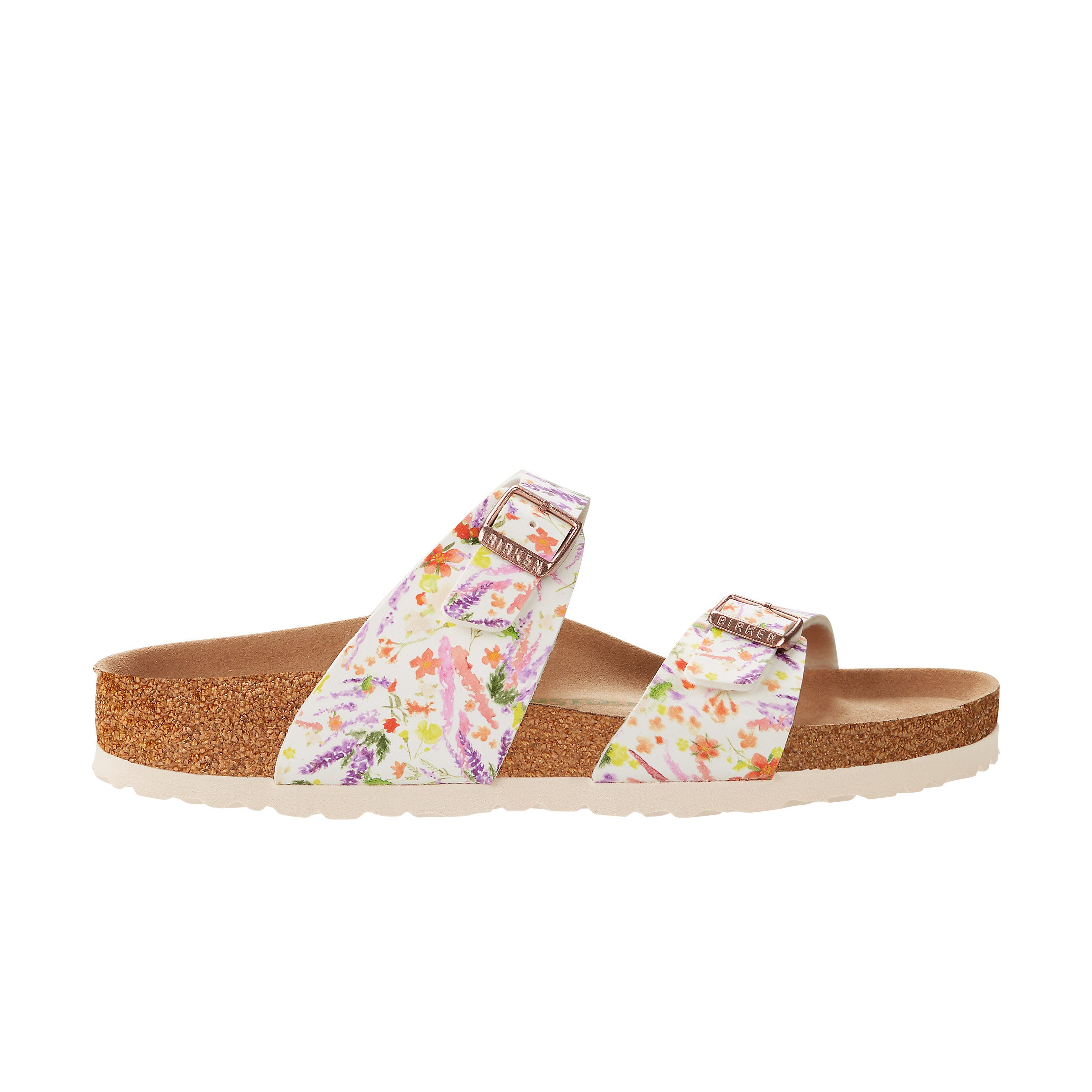 Birkenstock Sydney Vegan Rose Multicolour Birko-Flor side view