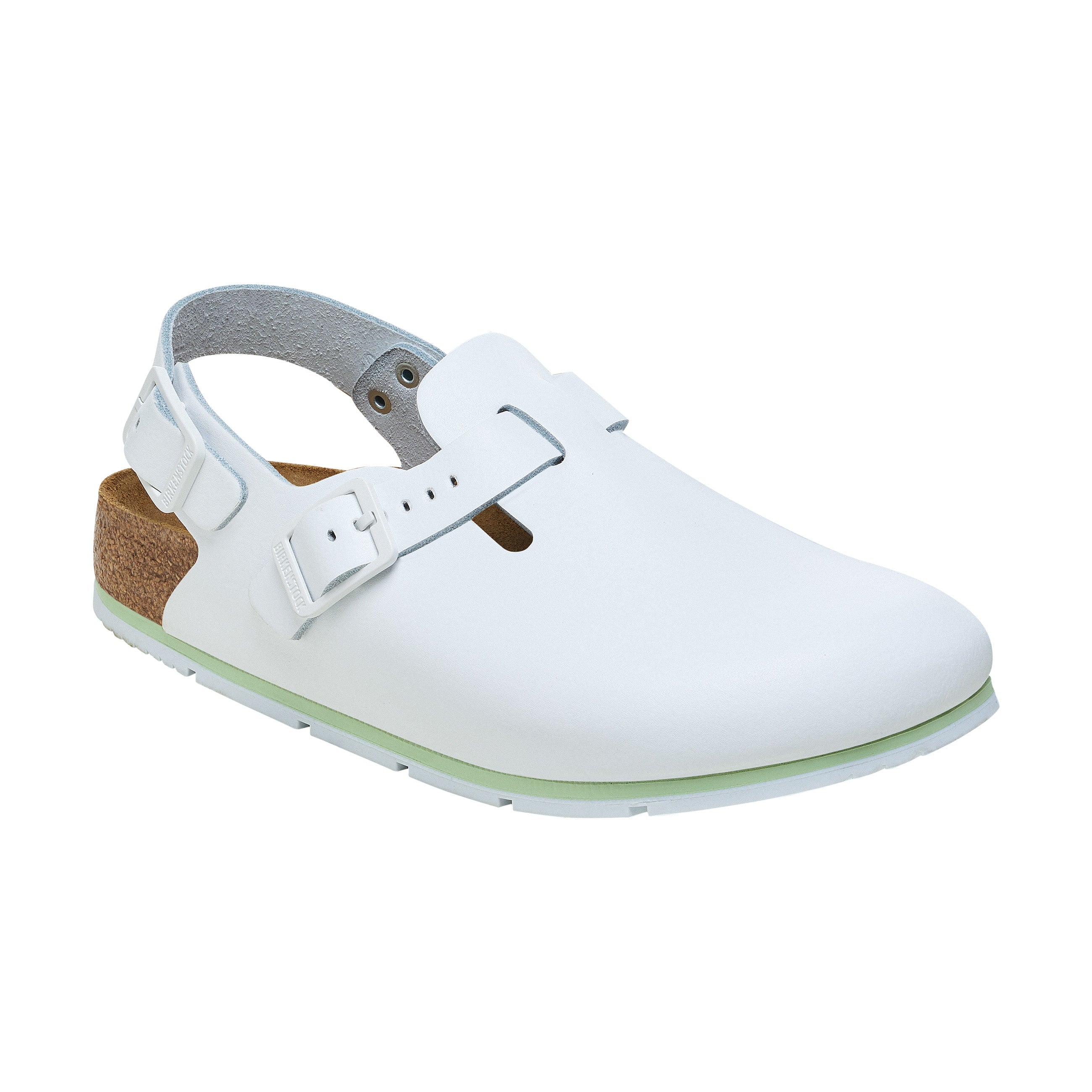 Birkenstock Tokio Pro White PU Coated Natural Leather