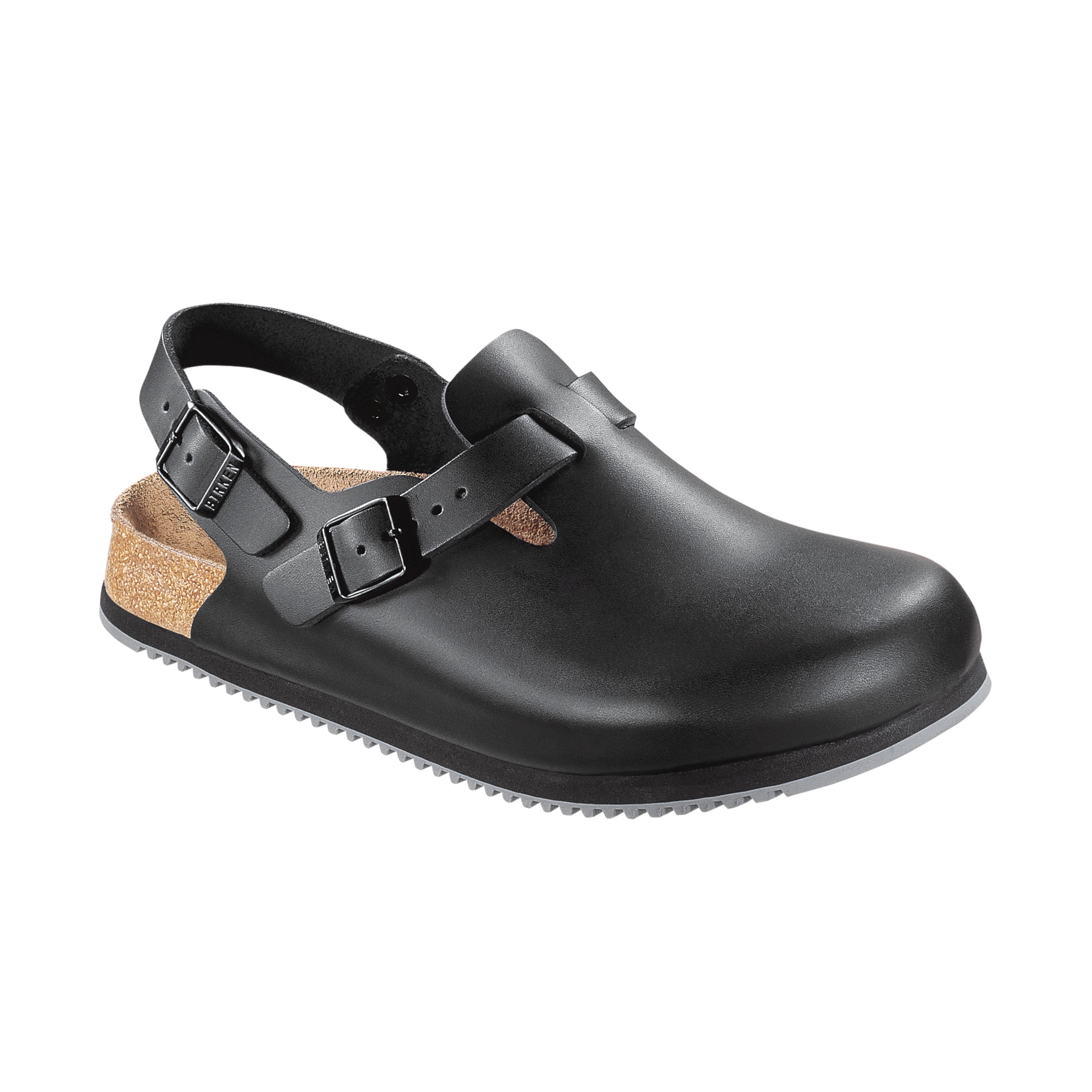 Birkenstock Tokio Supergrip Black Smooth Leather