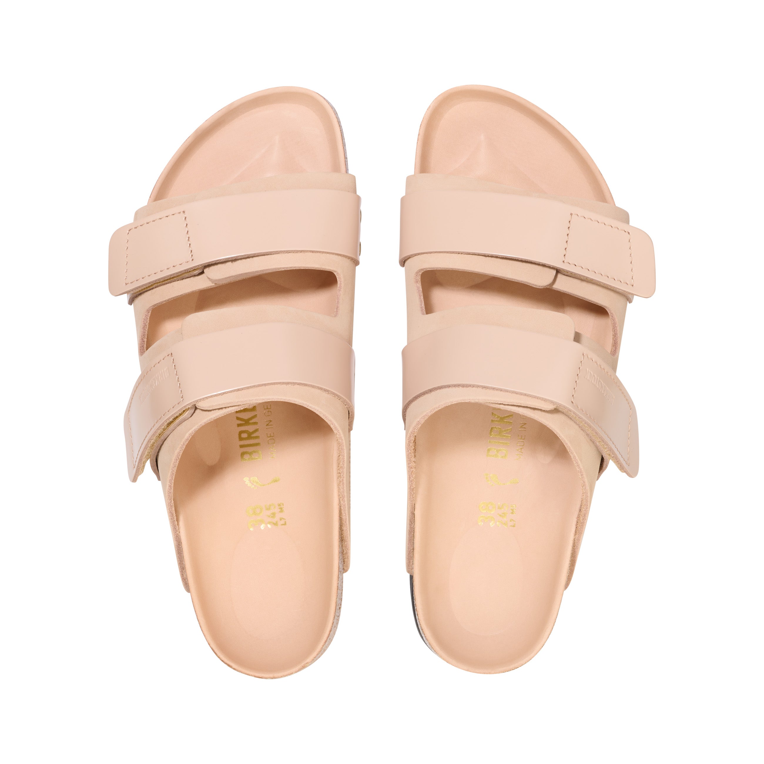 Birkenstock Uji High Shine New Beige Nubuck Leather top view