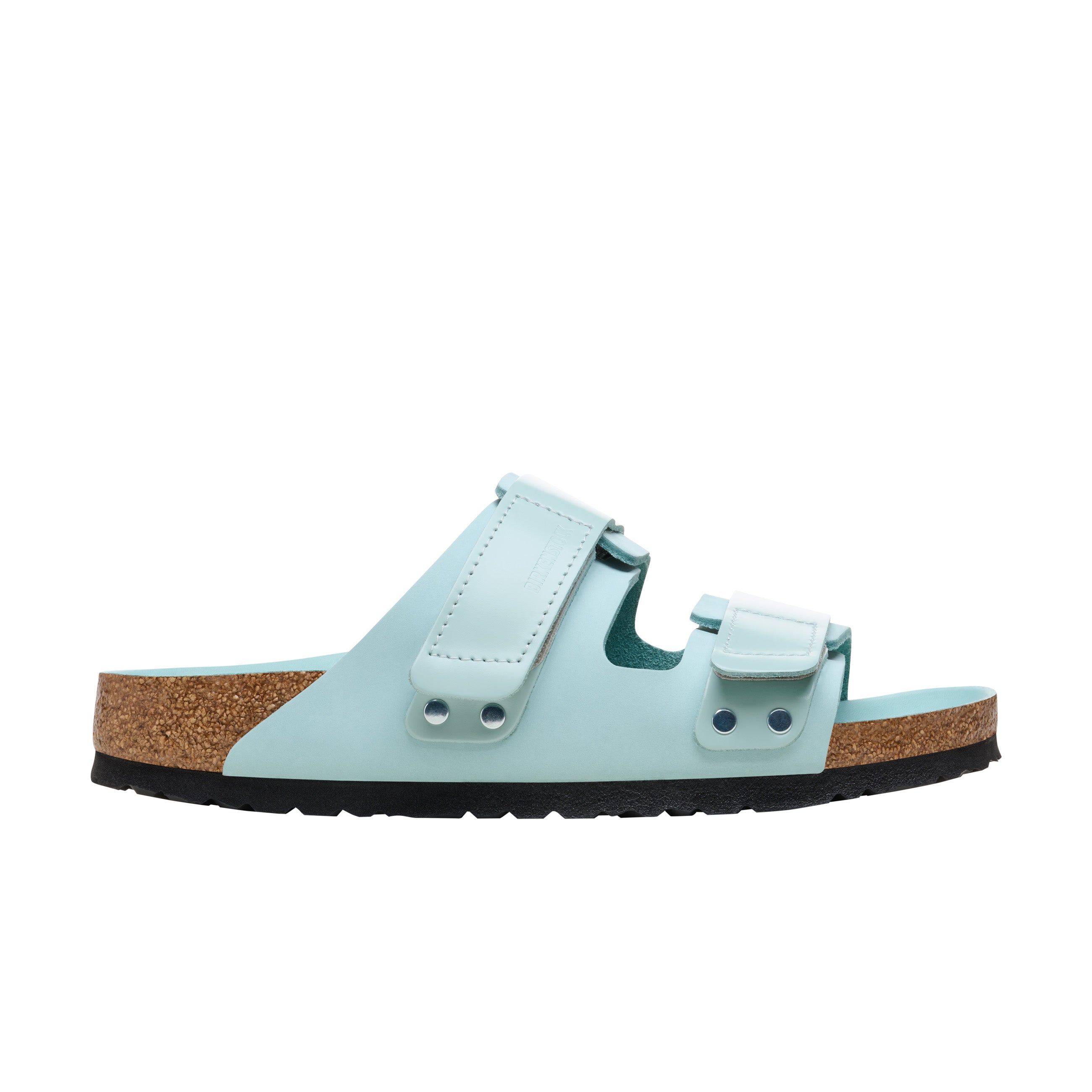 Birkenstock Uji High Shine Surf Green Nubuck Leather side view