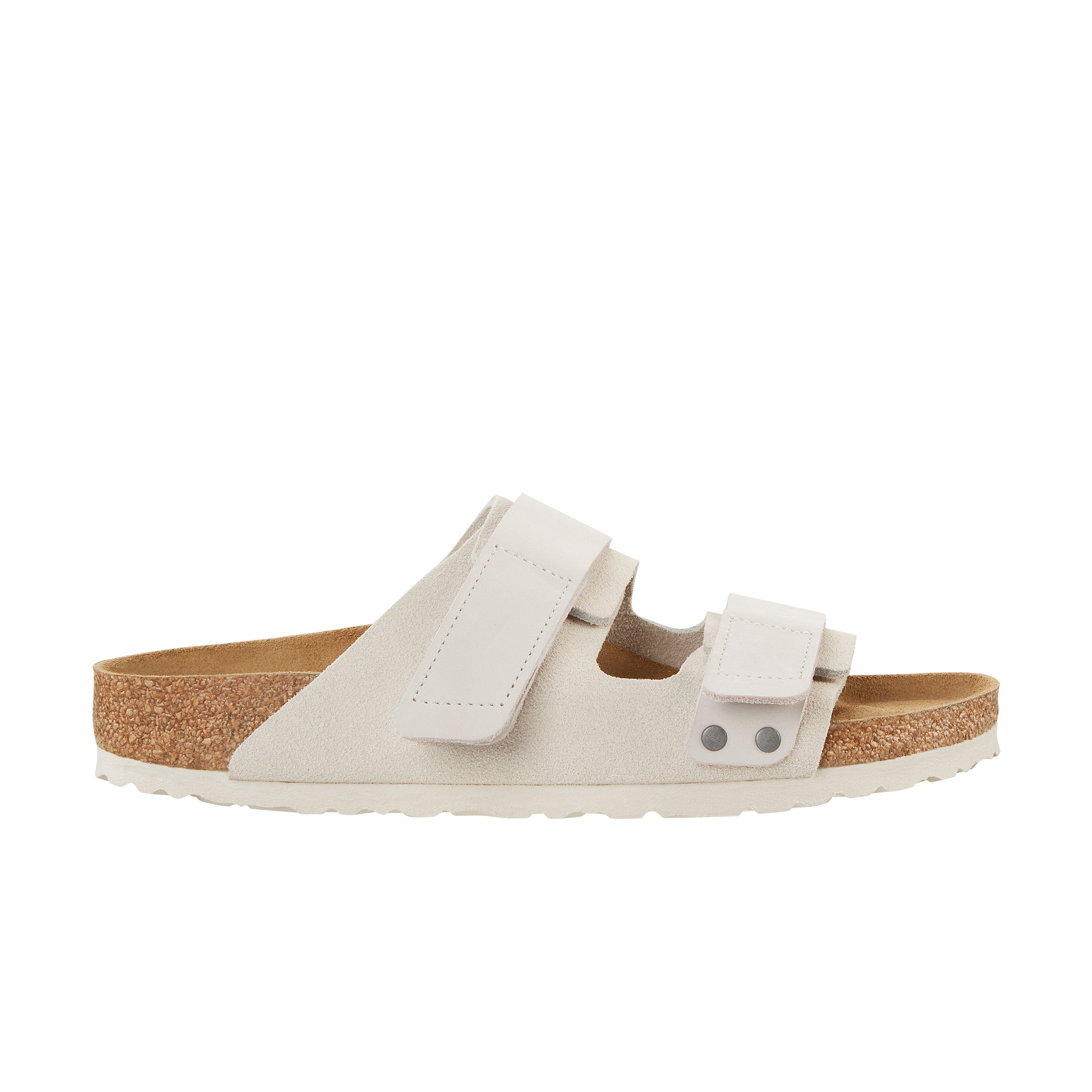 Birkenstock Uji Nubuck/Suede Leather Antique White Side View