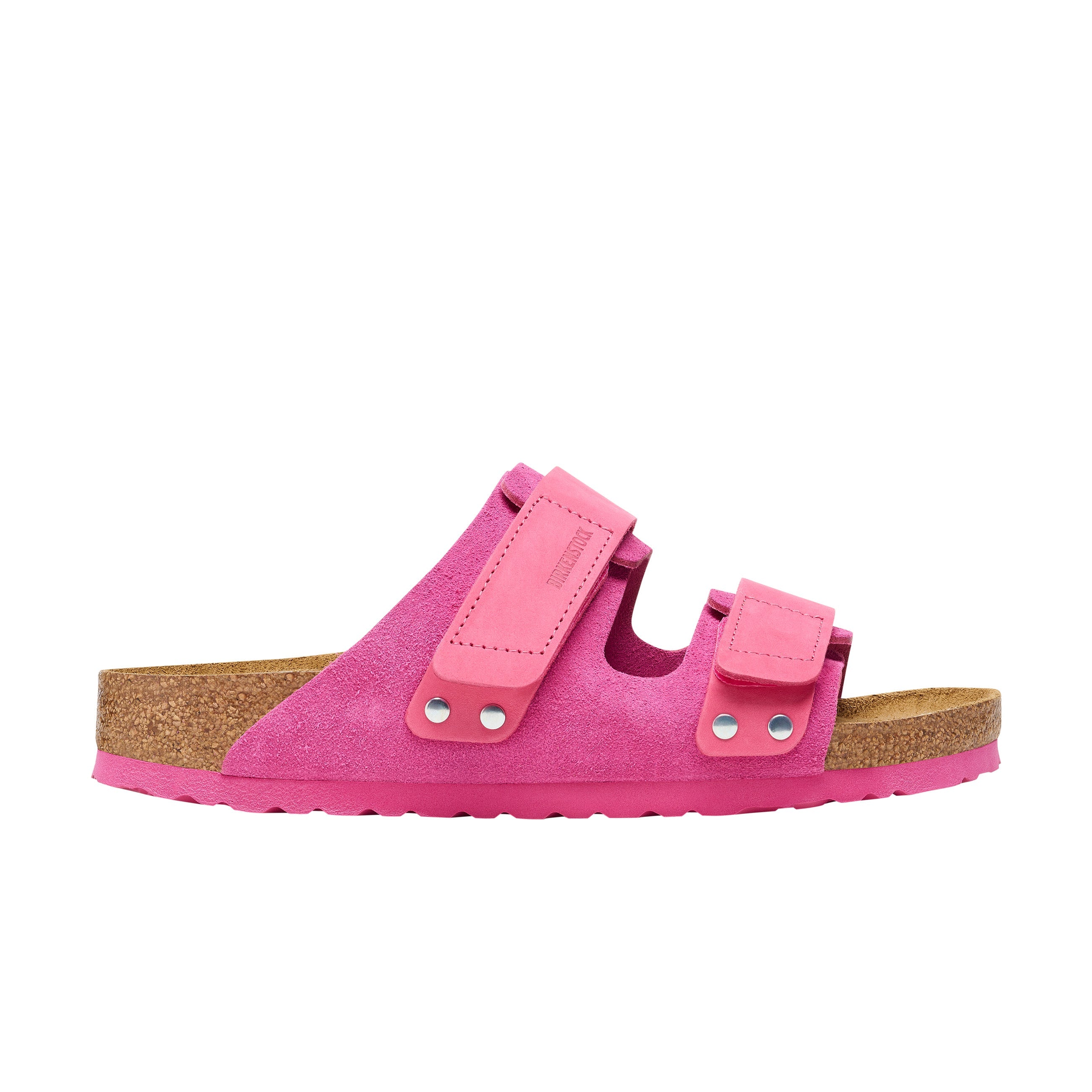 Birkenstock Uji Fuchsia Tulip Nubuck Suede Leather side view