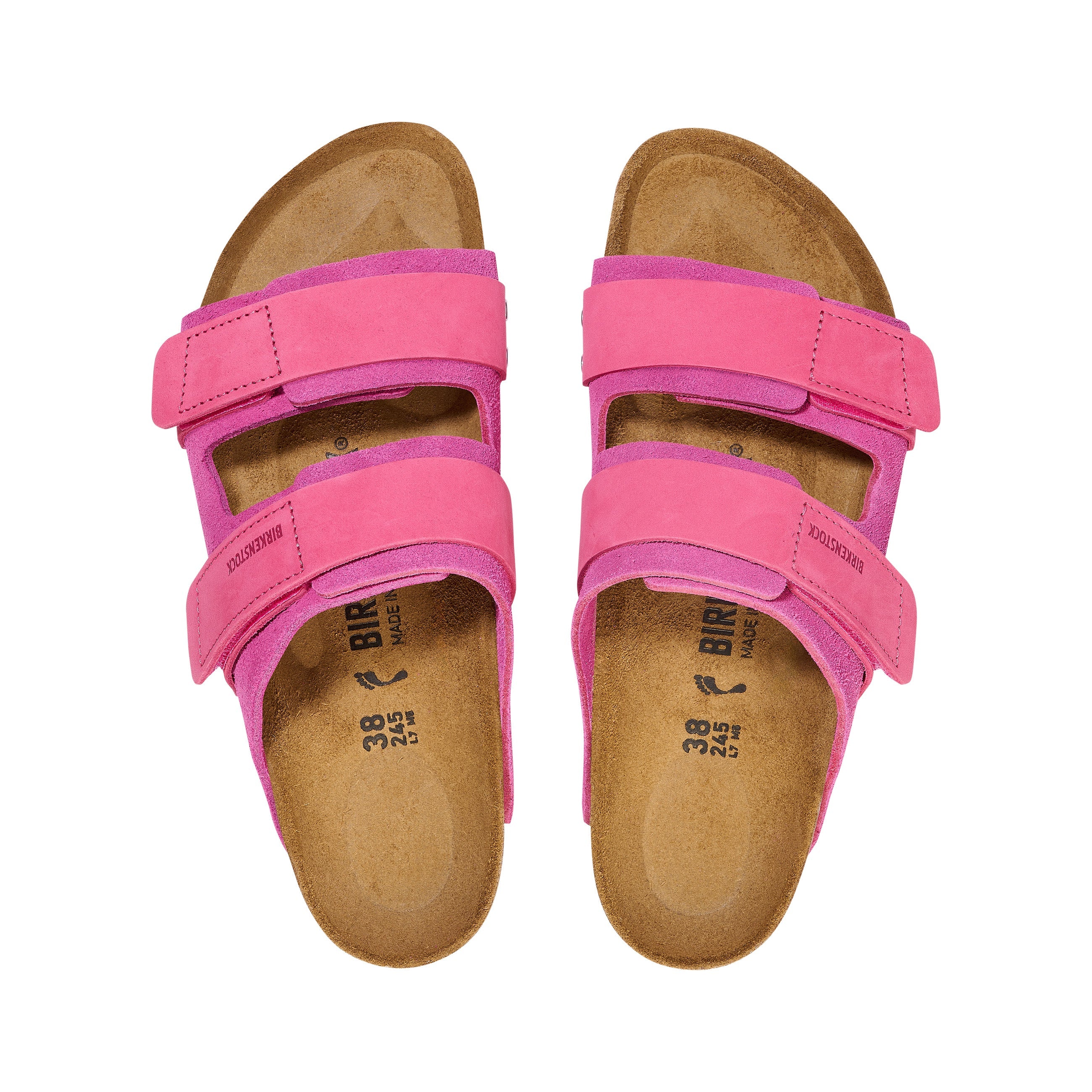 Birkenstock Uji Fuchsia Tulip Nubuck Suede Leather top view