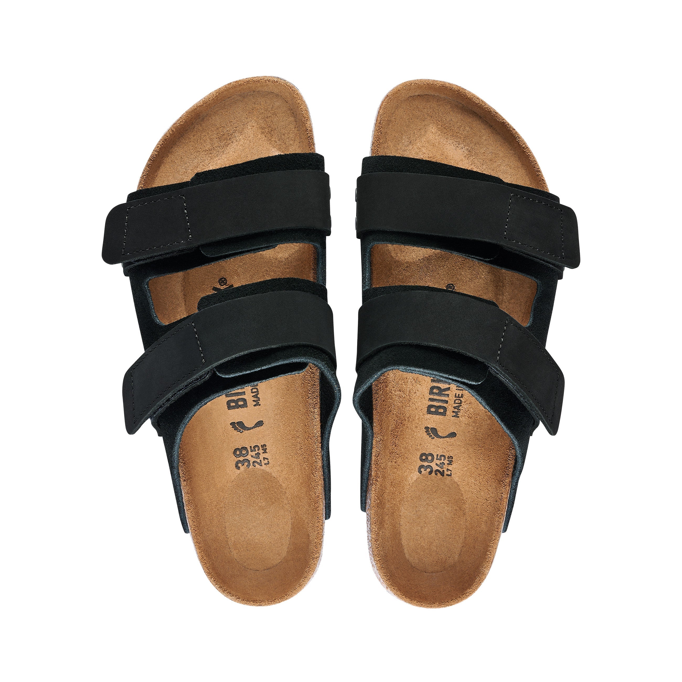 Birkenstock Uji Suede Leather Black top view