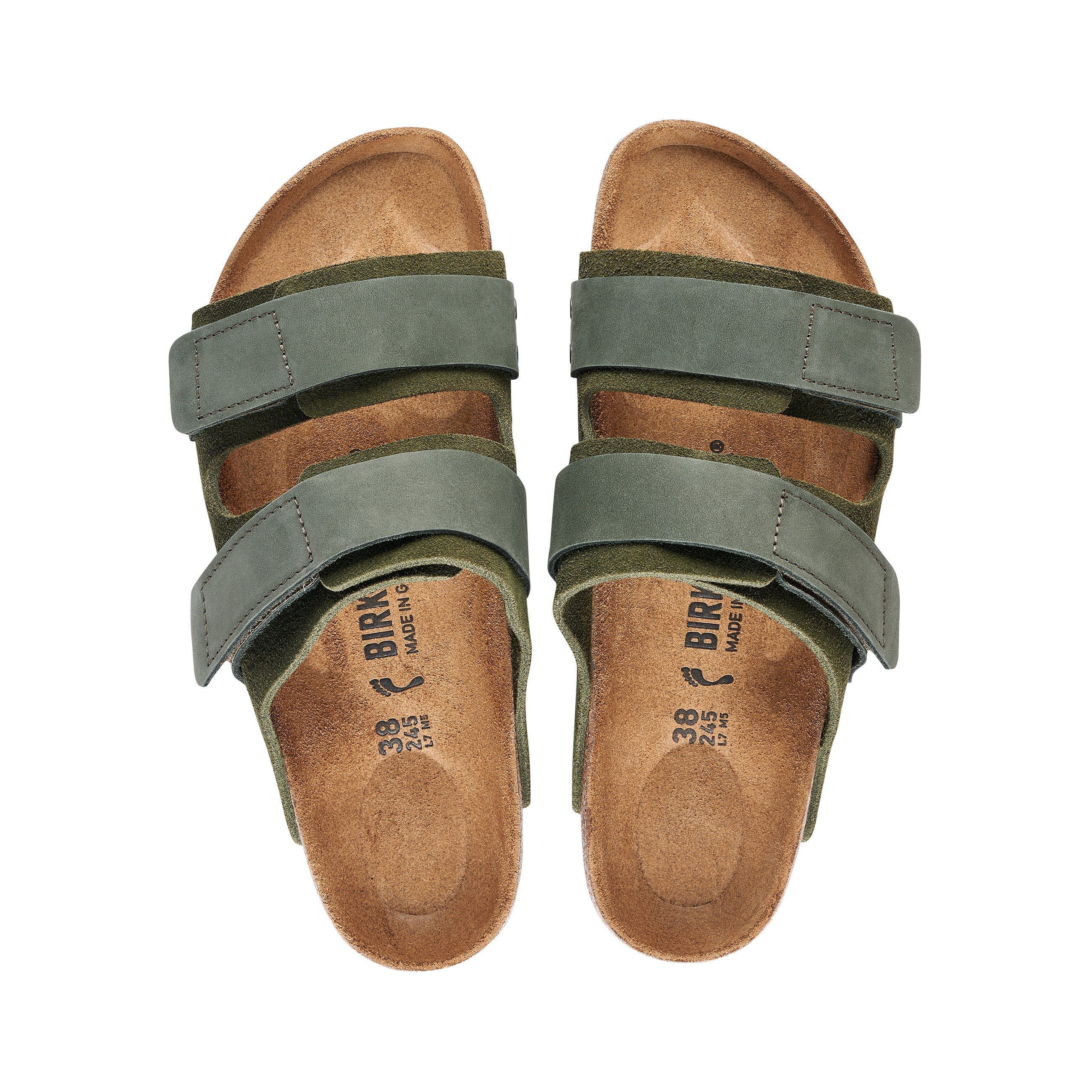 Birkenstock Uji Suede Leather Thyme top view