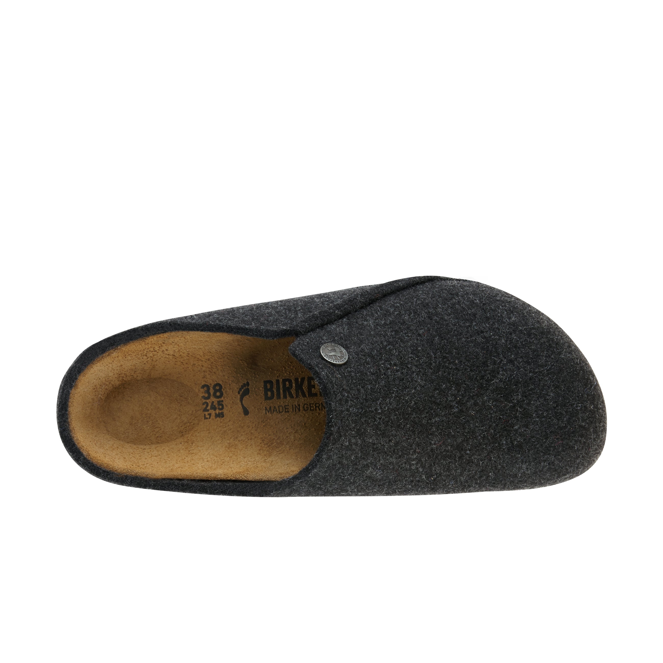 Birkenstock Zermatt Anthracite Wool Felt top view