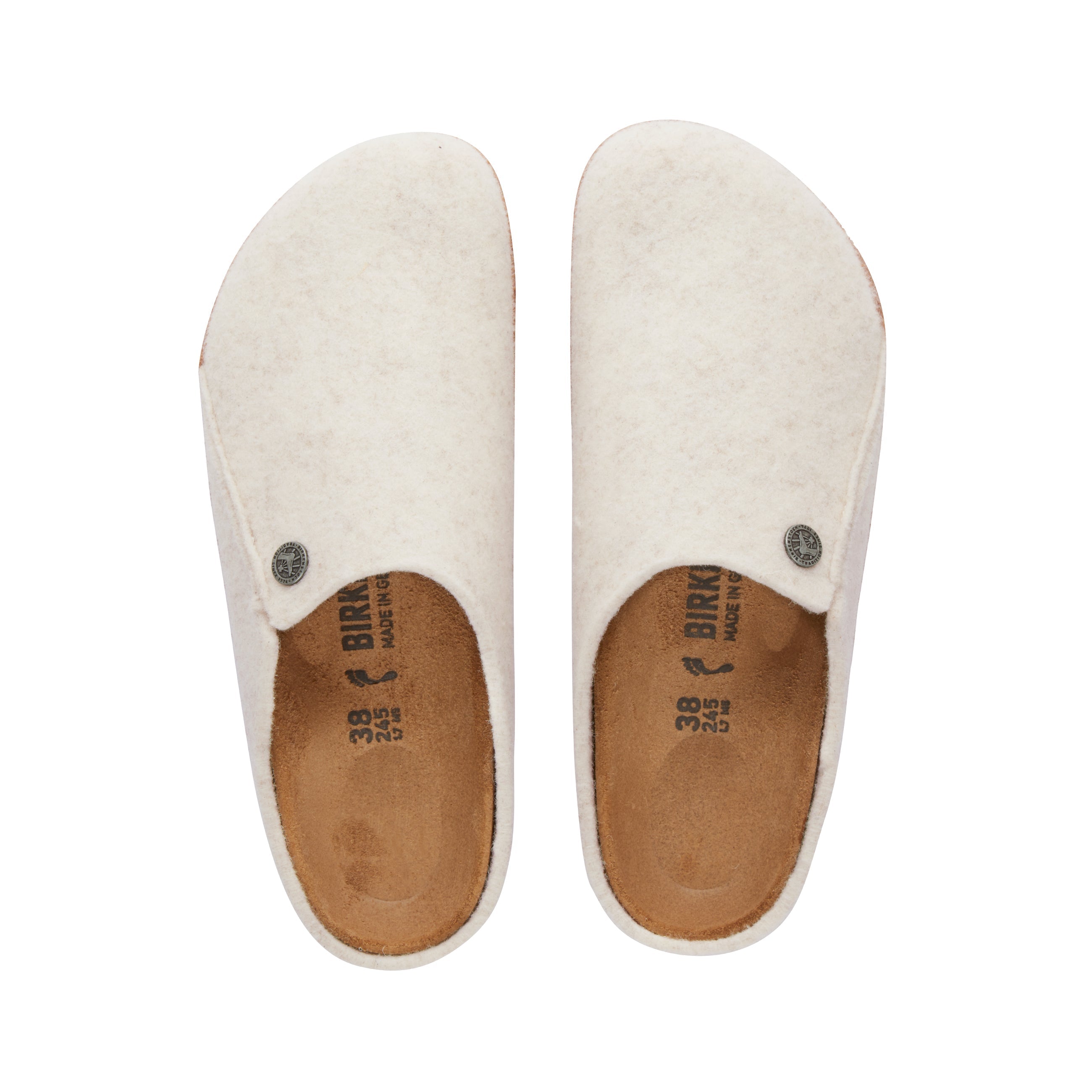 Birkenstock Zermatt Wool Felt Ecru top view