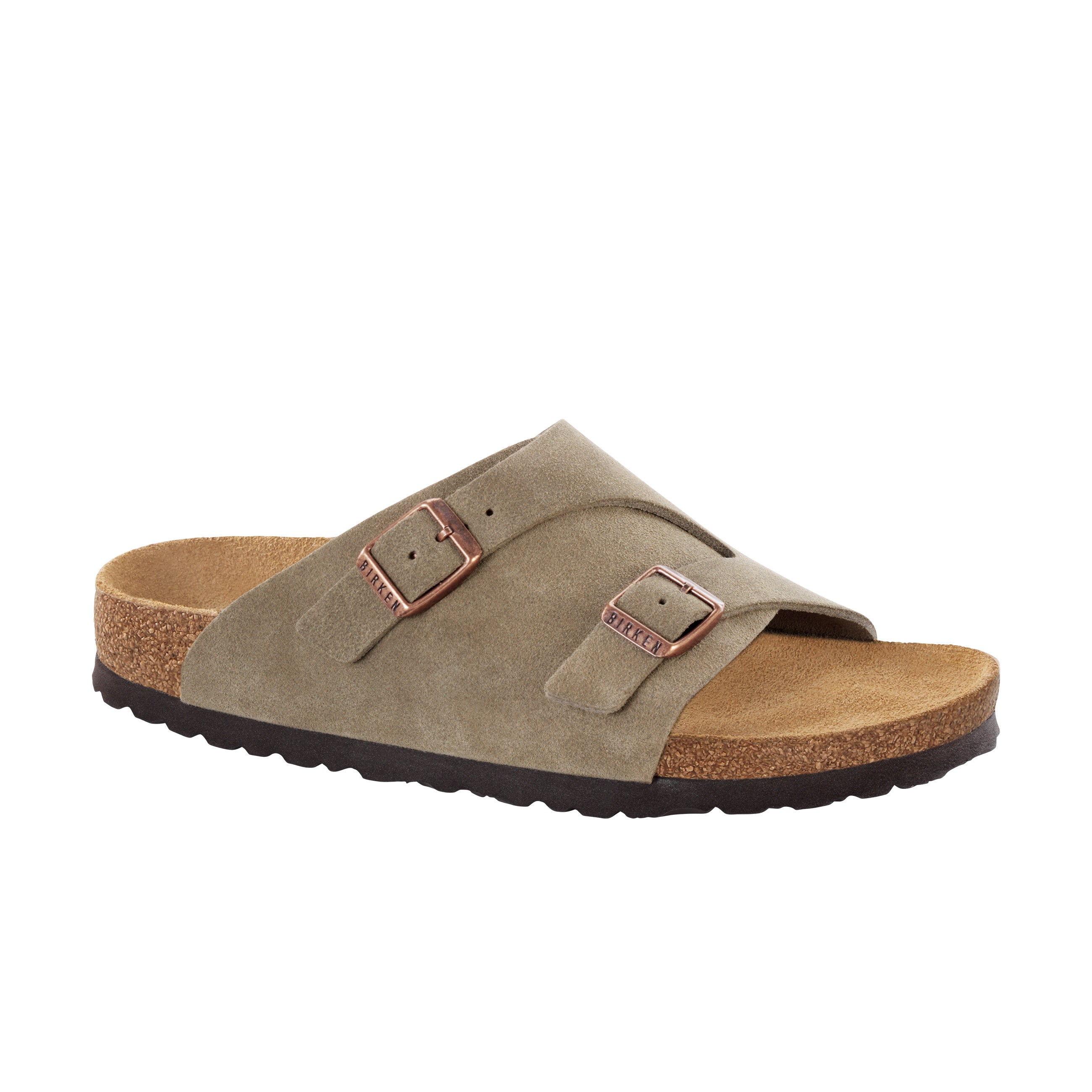 Birkenstock Zurich Soft Footbed Taupe Suede Leather