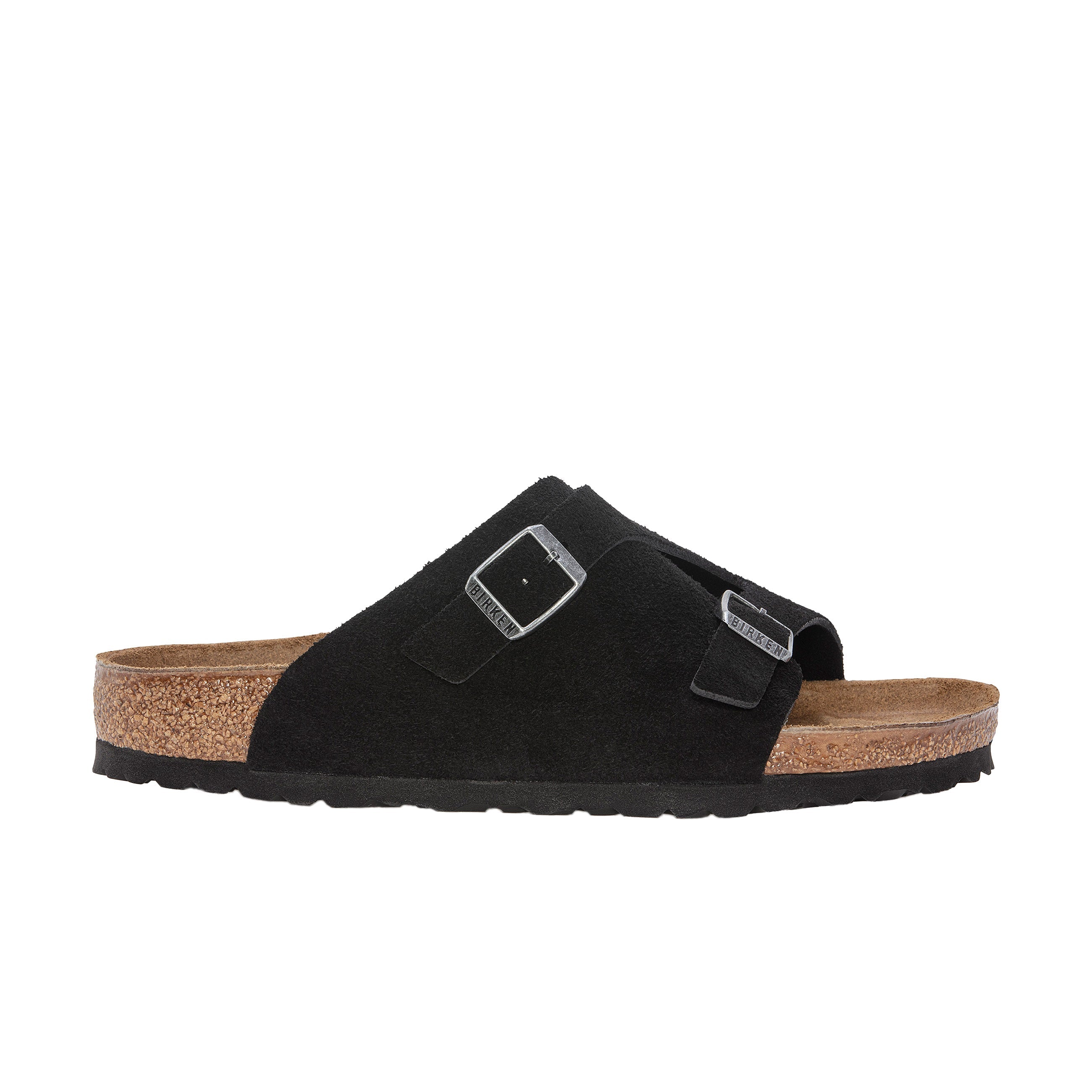 Birkenstock Zurich Black Suede Leather side view