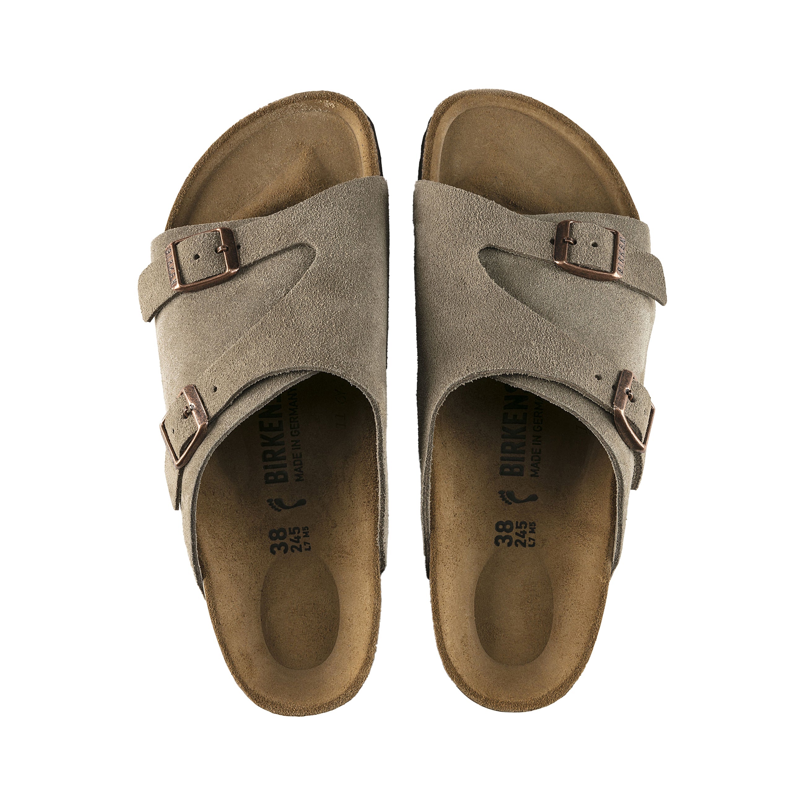 Birkenstock Zurich Suede Taupe top view